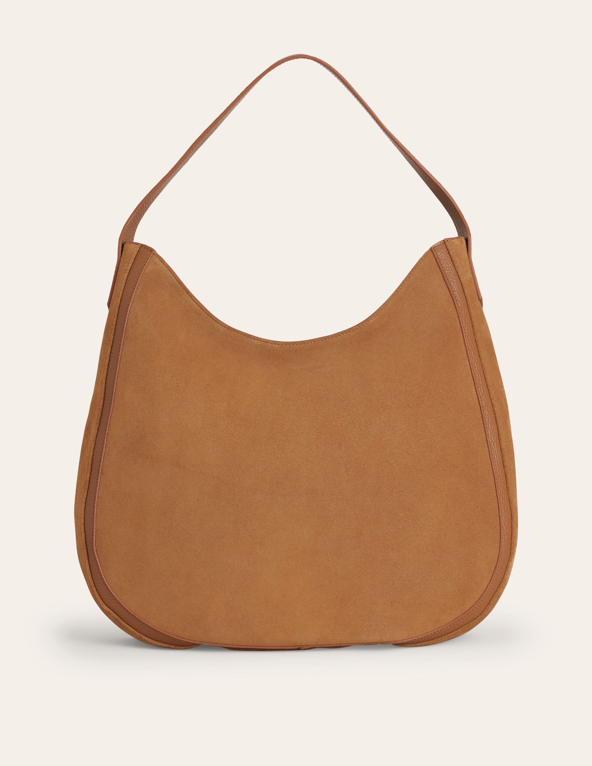 Hobo-Tasche aus Wildleder-Hellbraun-1