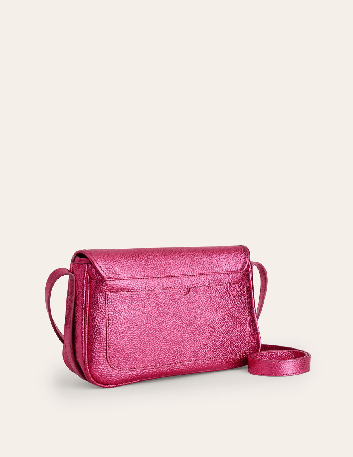Iris Ledertasche mit Trensendetail-Metallic-Pink-3