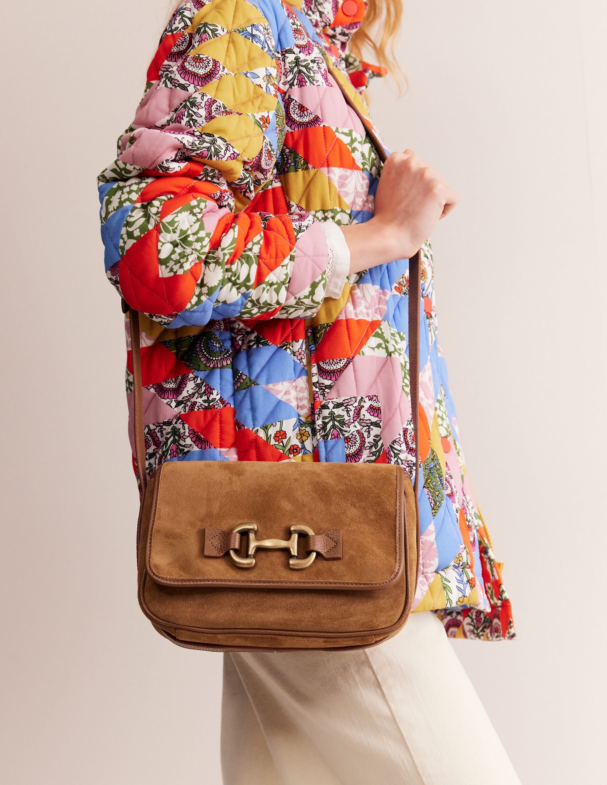 Iris Ledertasche mit Trensendetail-Hellbraun - Image 1