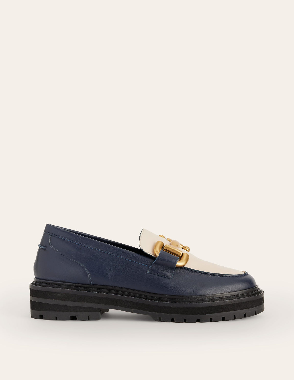 Mocassins épais Iris à mors-Bleu Marine/Écru - Image 2