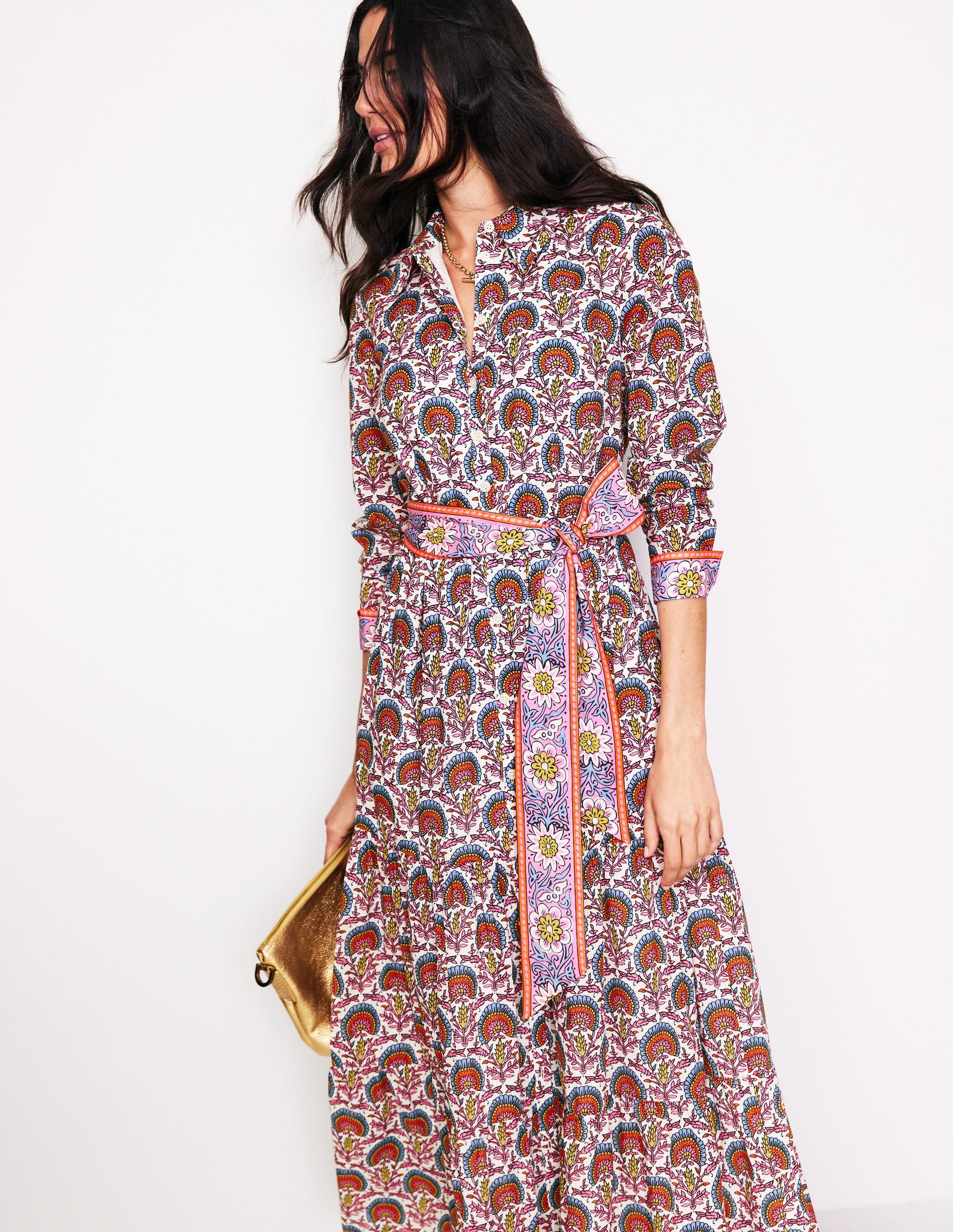 Flo Midi-Hemdblusenkleid aus Baumwolle-Passionsblume-1
