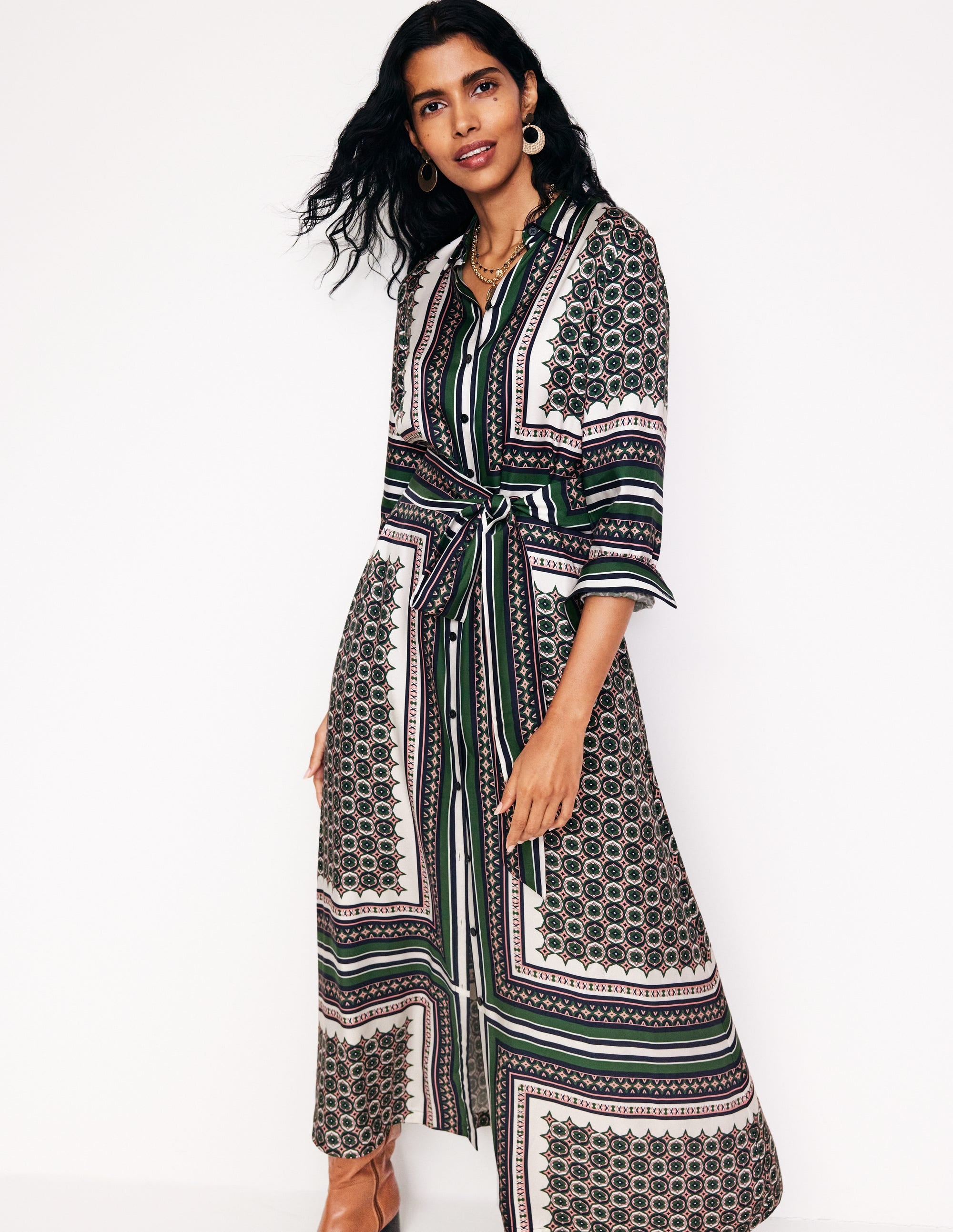 Hemdkleid mit Tuch-Design-Eden, Geo-Mosaik - Image 1