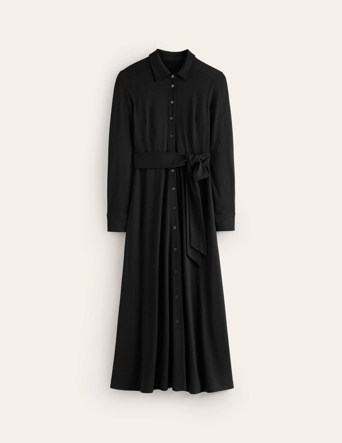 Marcia Jersey-Hemdblusenkleid-Schwarz - Image 7