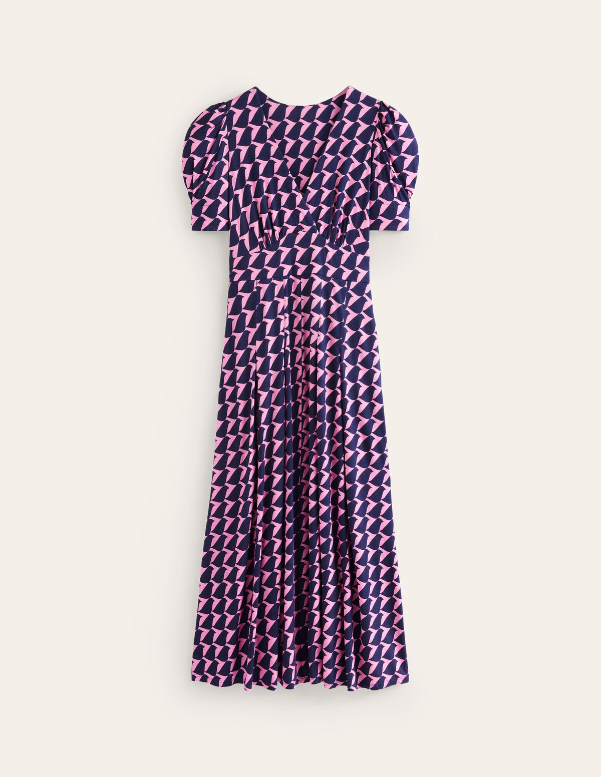 Kristen Pleated Jersey Dress-Strawberry Sherbert, Birdie - Image 6