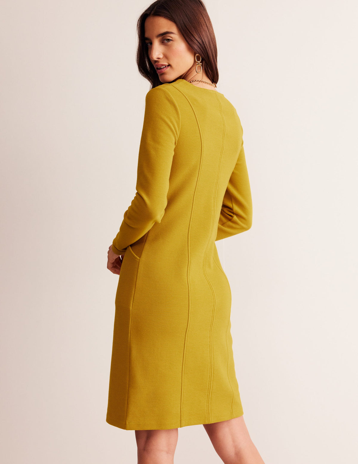 Ellen Ottoman-Kleid-Altgold - Image 3