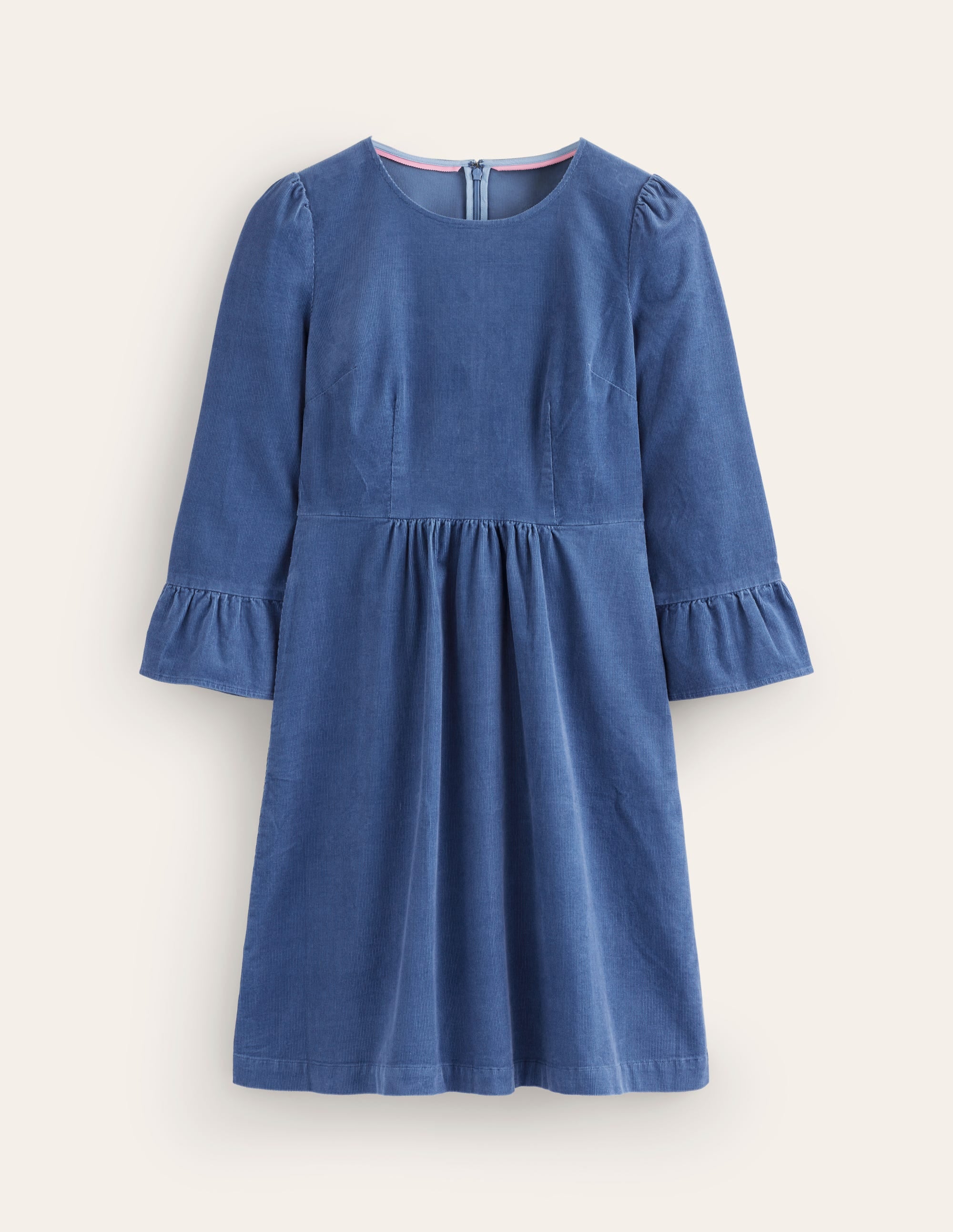 Robe courte Ora en velours côtelé-Bleu denim - Image 5