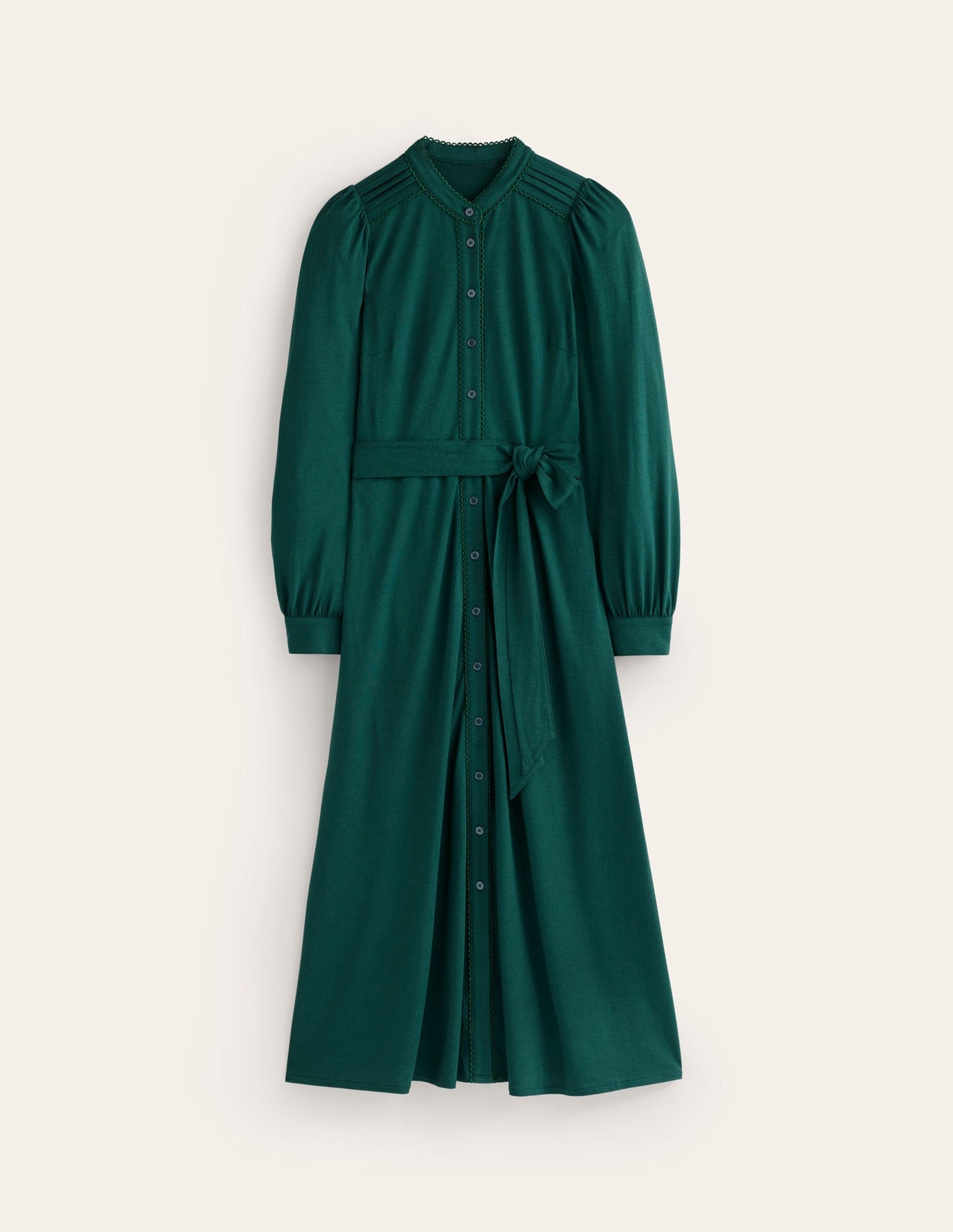 Robe-chemise Rowena en jersey-Vert - Image 5