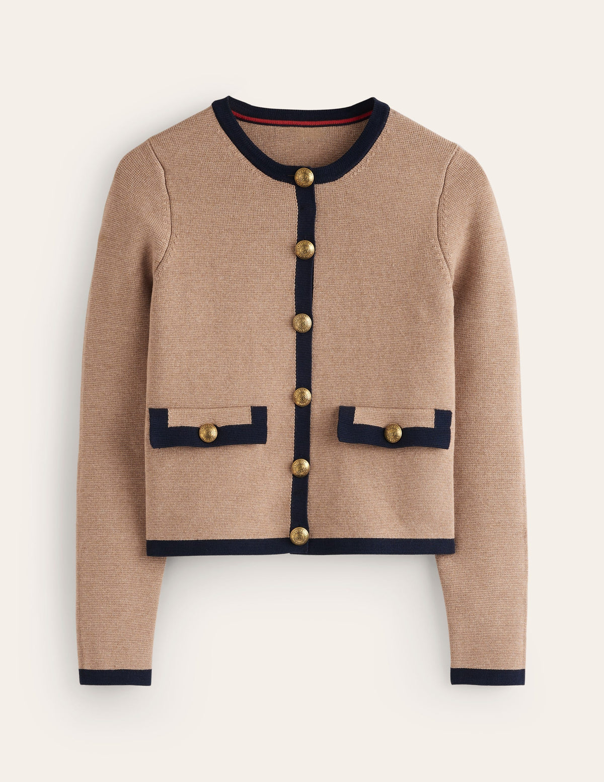 Holly Cardigan-Kamelbraun, Marineblau - Image 6