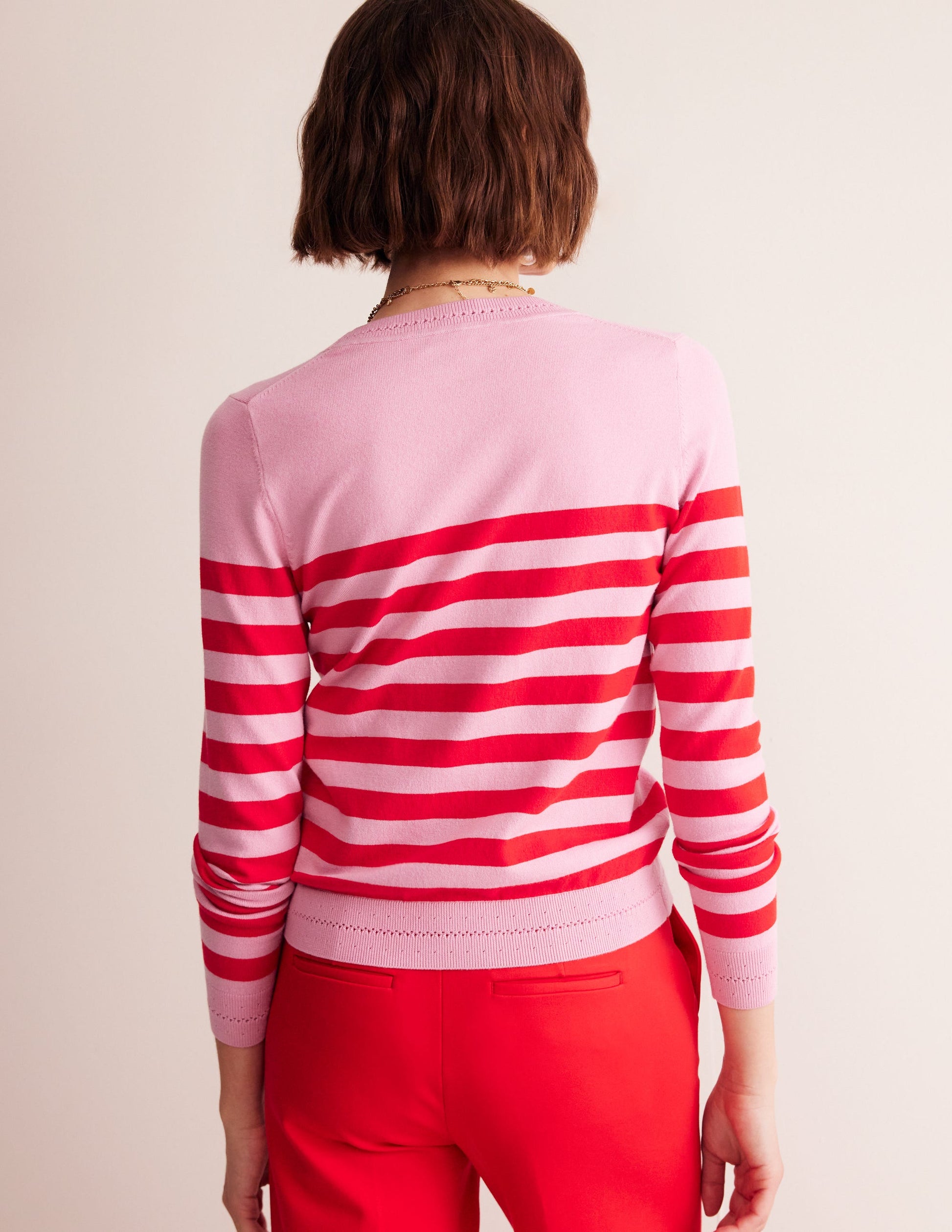 Catriona Pullover aus Baumwolle mit Rundhalsausschnitt-Altrosa, Rouge-Rot-3