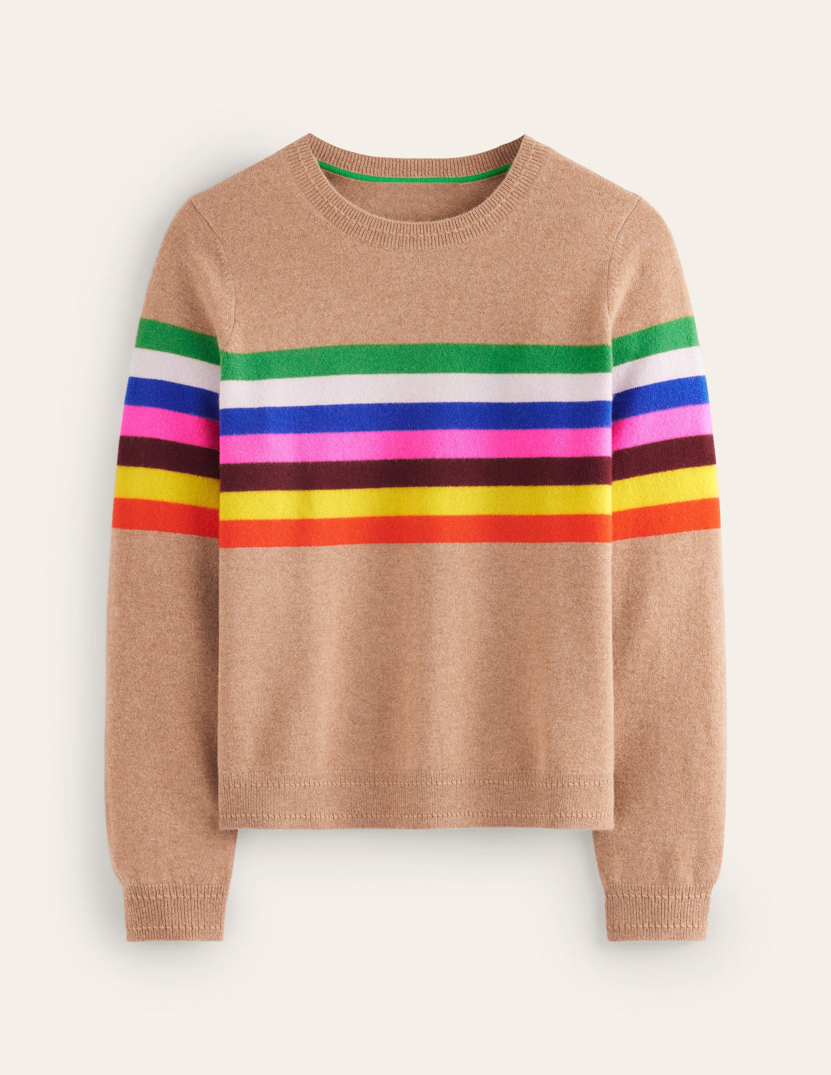 Eva Kaschmirpullover mit Rundhalsausschnitt-Graubraun Meliert - Image 8