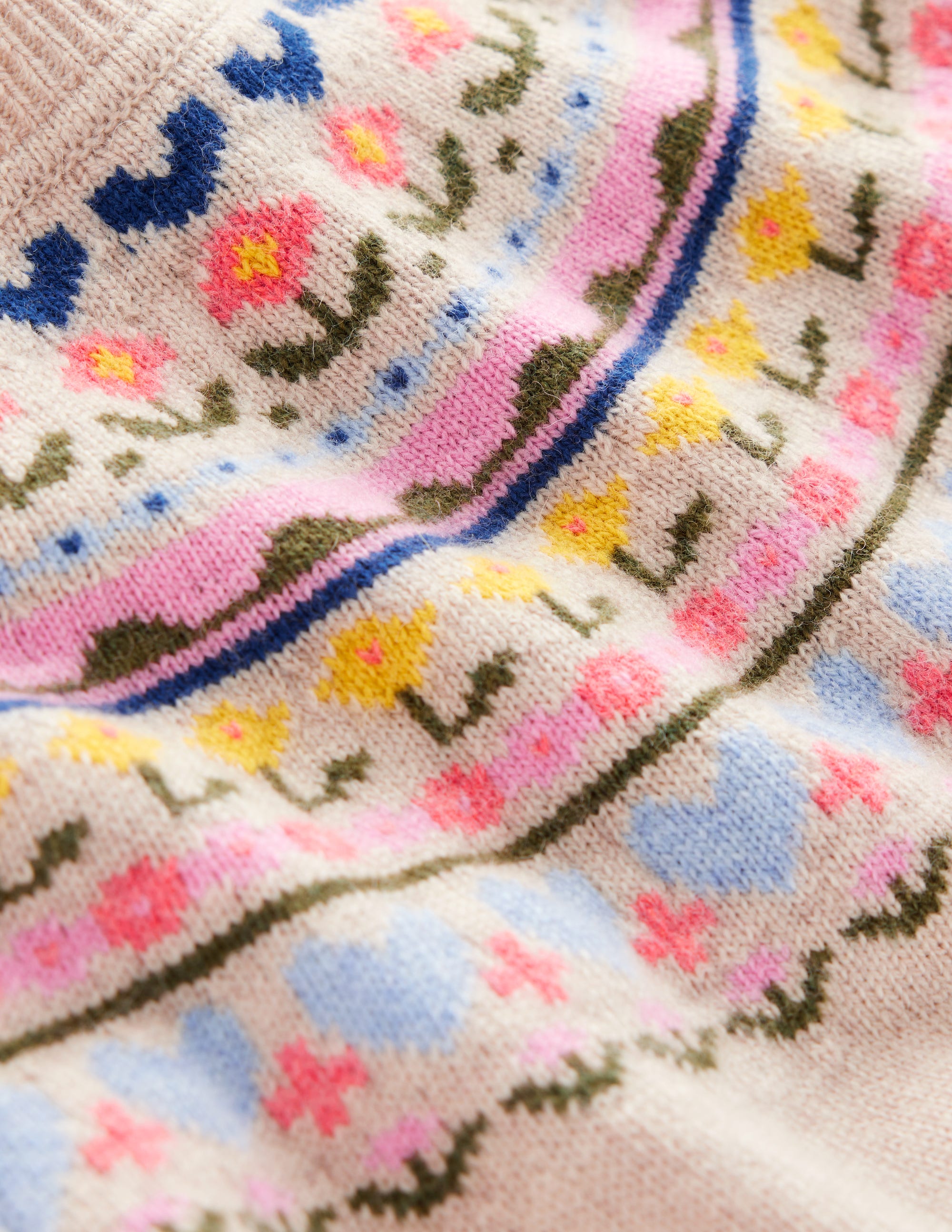 Edie Fair-Isle-Pullover-Haferflocken Meliert, Herzblume - Image 10