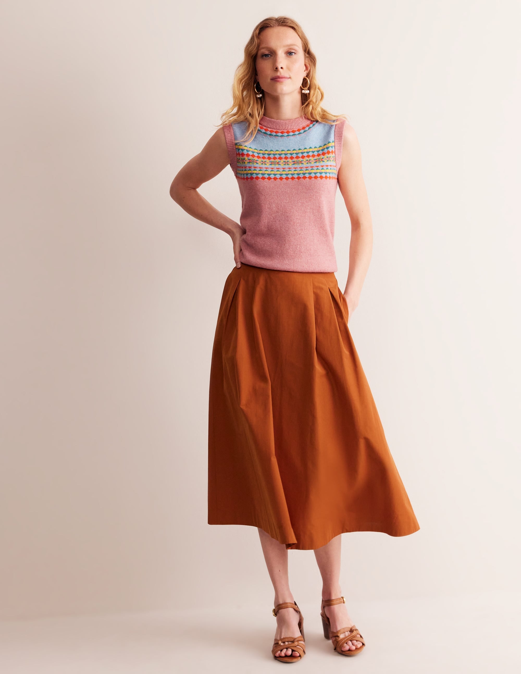 Edie Fair-Isle-Top-Rosa Fair-Isle - Image 5