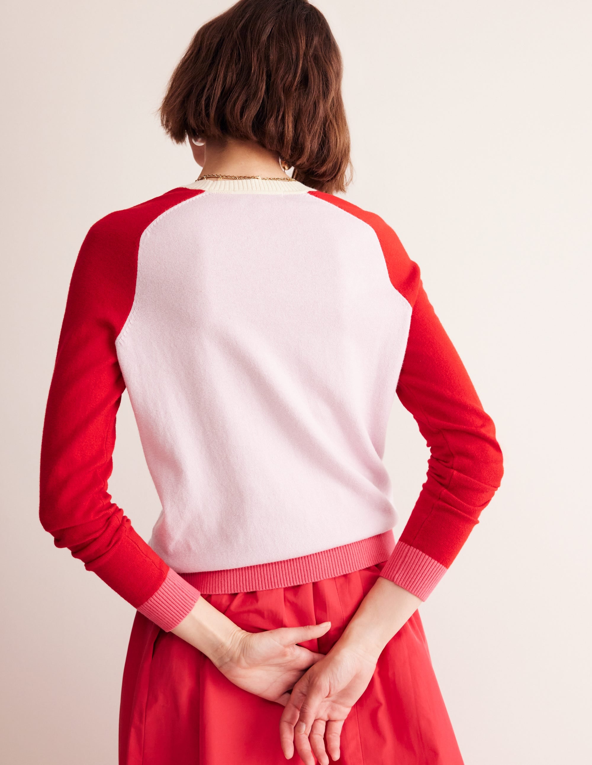 Meg Pullover mit Raglanärmeln-Zartes Lavendel, Blockfarben - Image 3