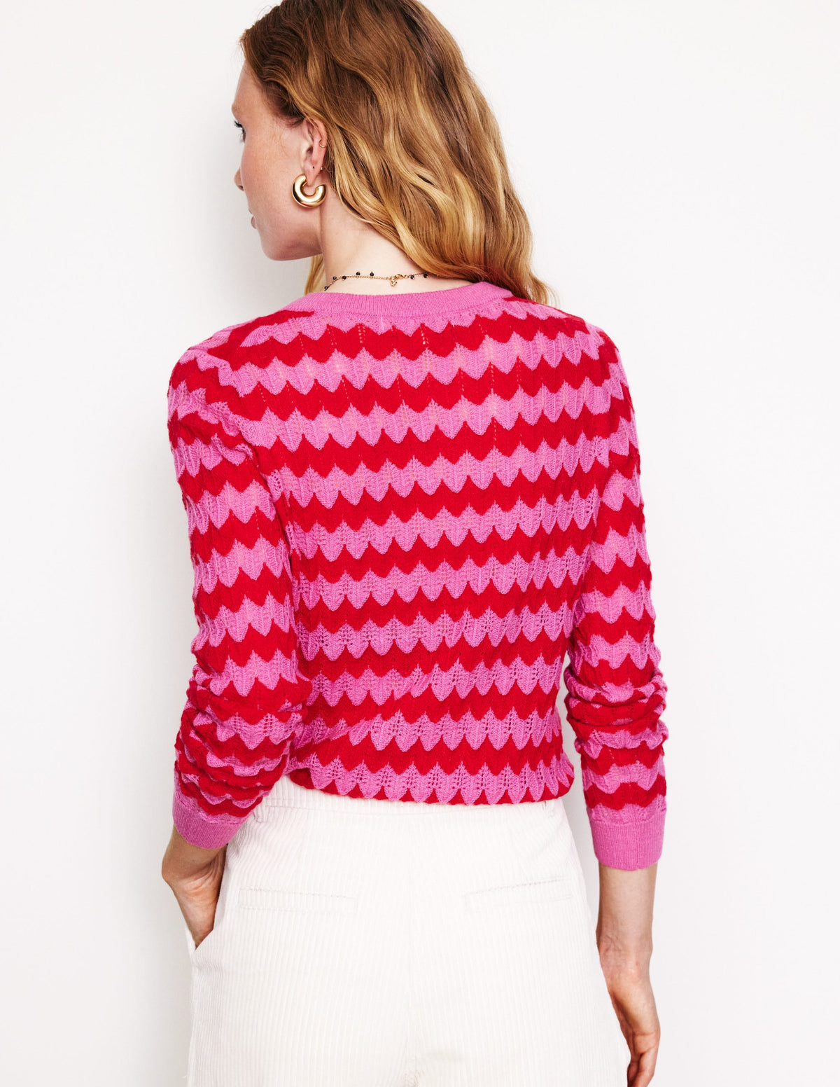 Pull duveteux texturé-Rose/rouge-3