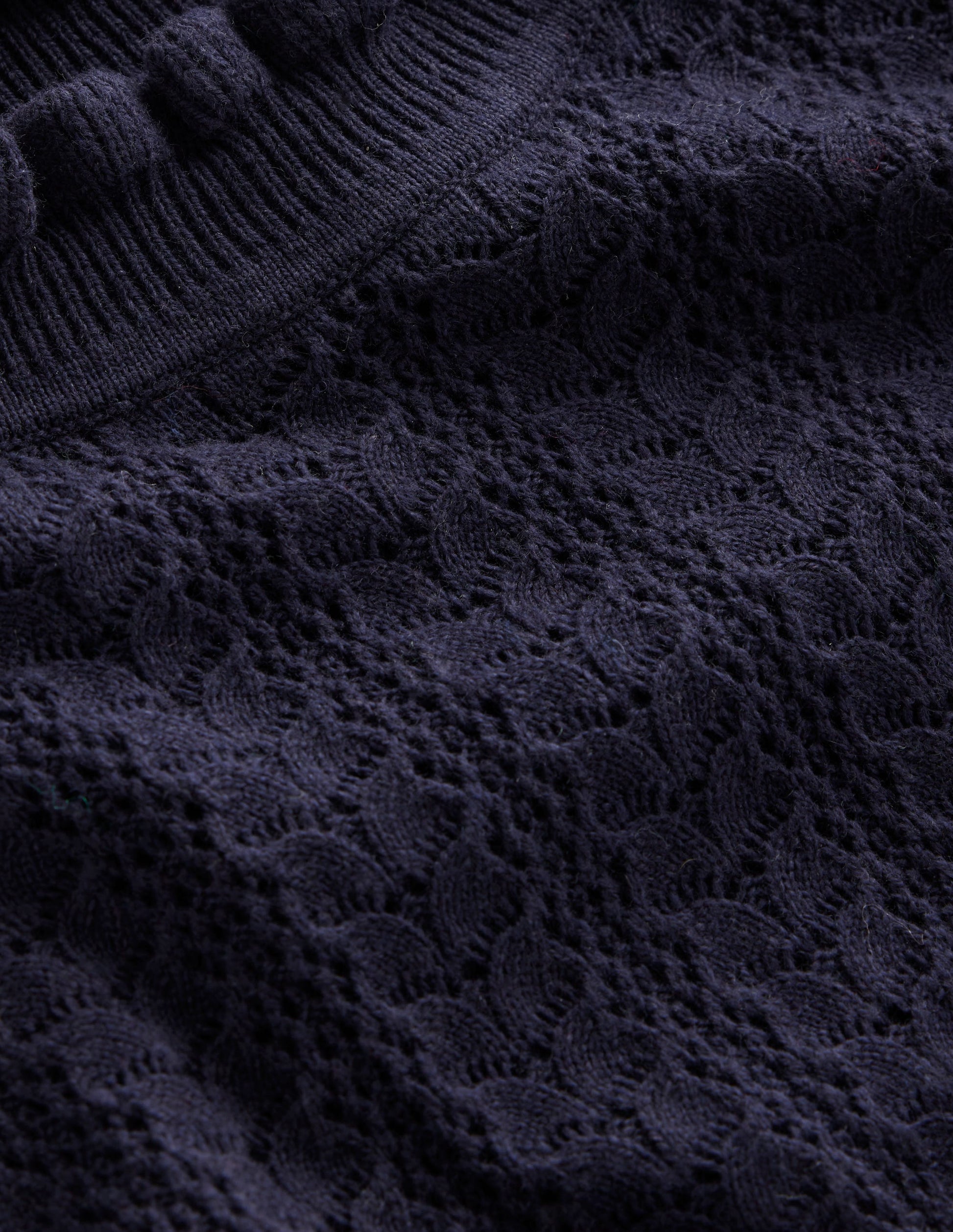 Tia Pullover mit Pointelle-Design und Rüschen-Aqua Marine Marl-6