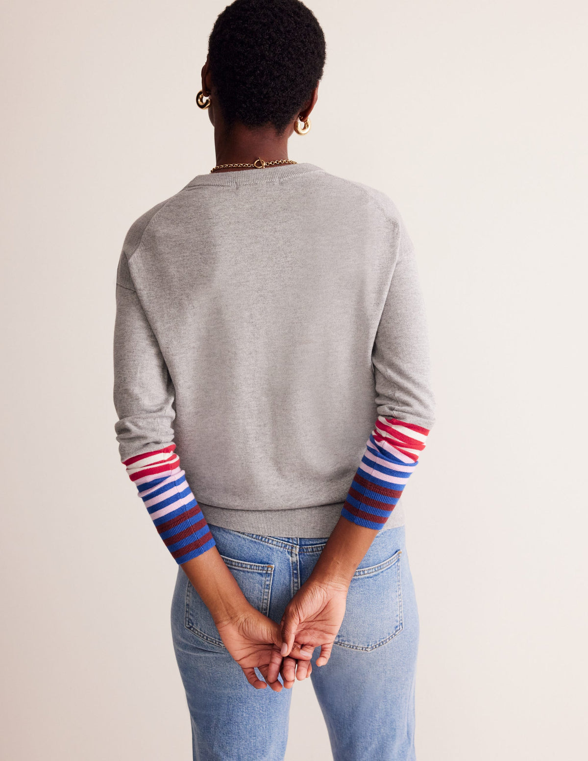 Annie Pullover-Blaugrau Meliert - Image 3