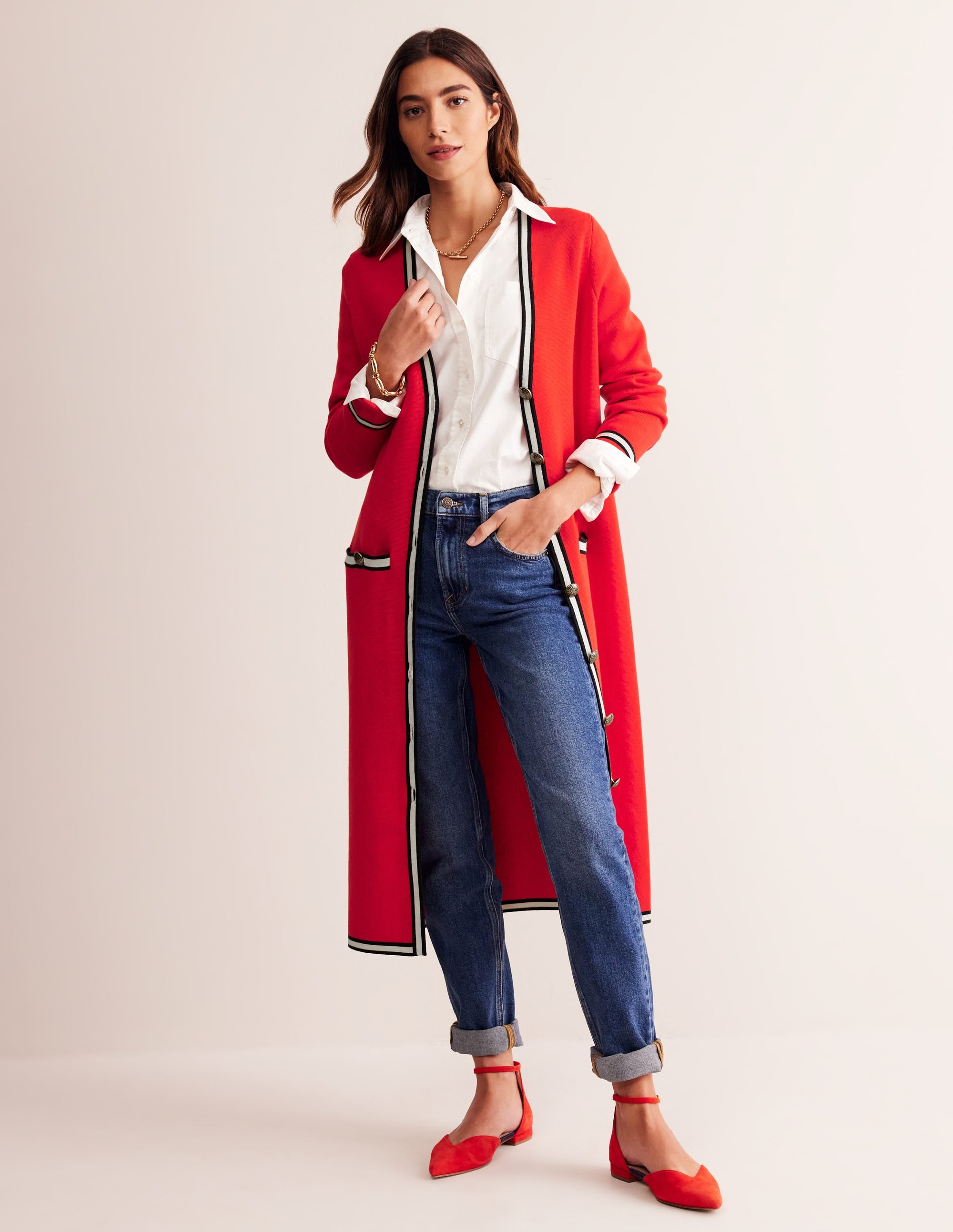 Holly Lange Strickjacke-Pepperoni - Image 1
