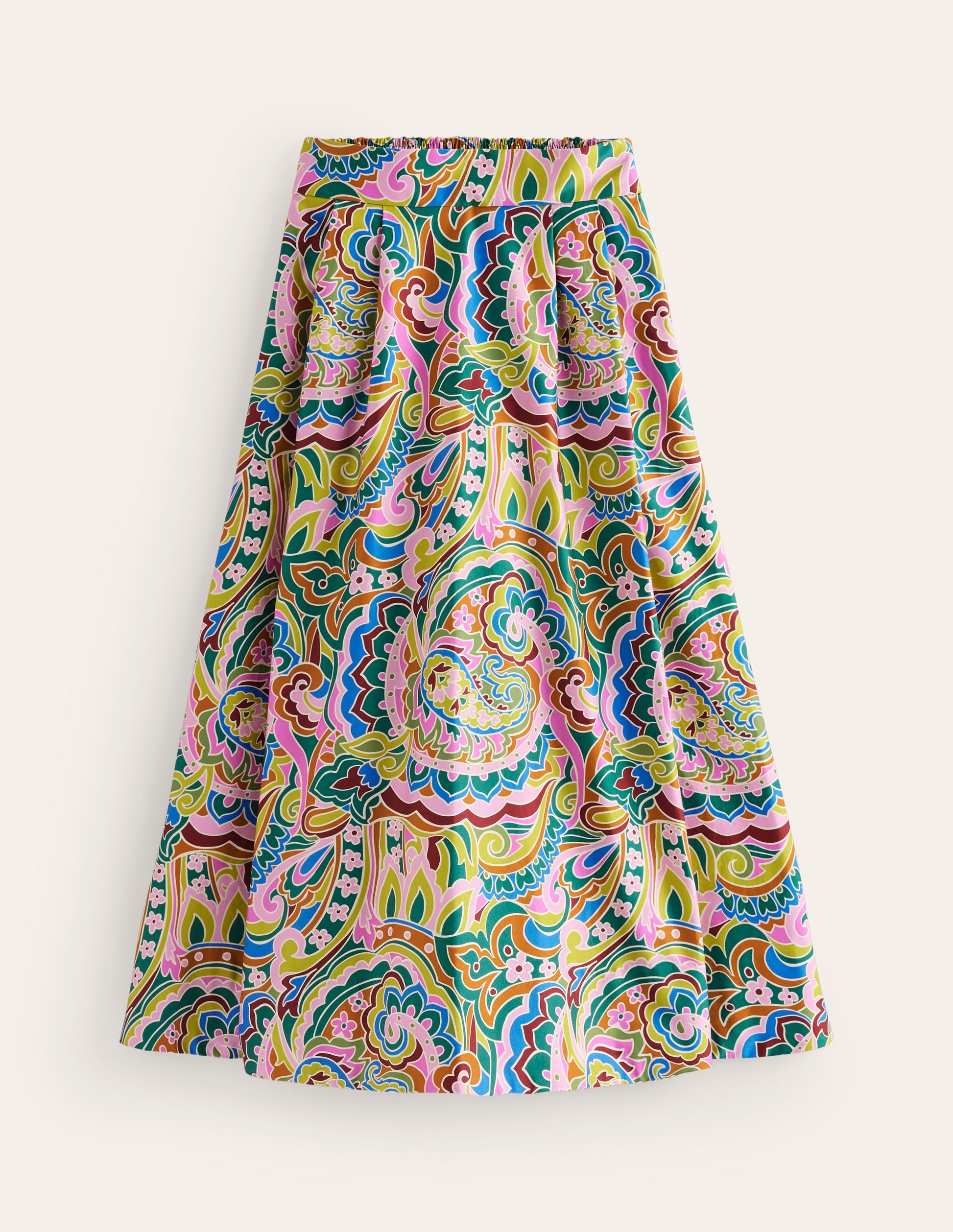 Isabella Rock aus Baumwollsatin-Bunt, Motiv Paisley Pome-5