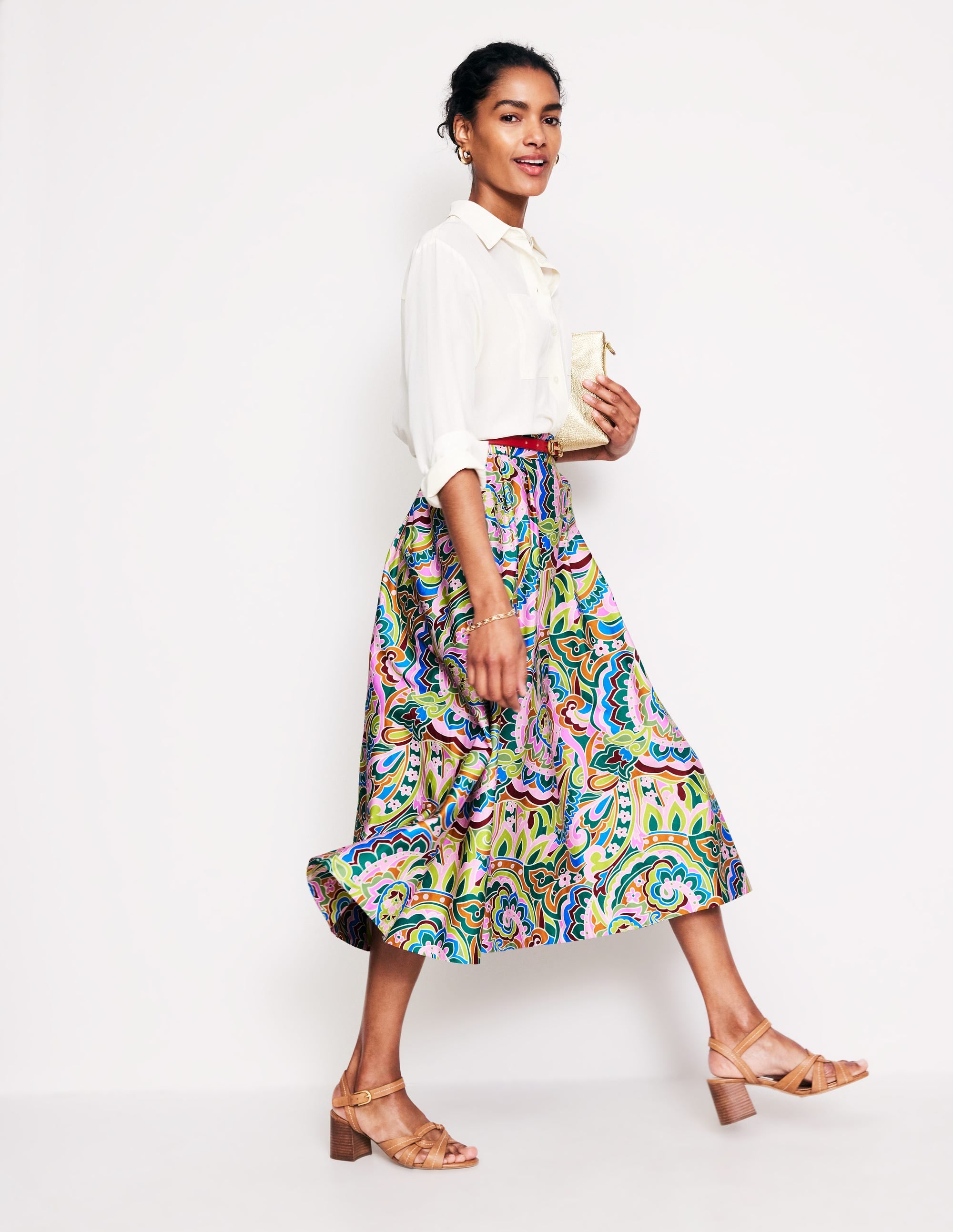 Isabella Rock aus Baumwollsatin-Bunt, Motiv Paisley Pome - Image 1