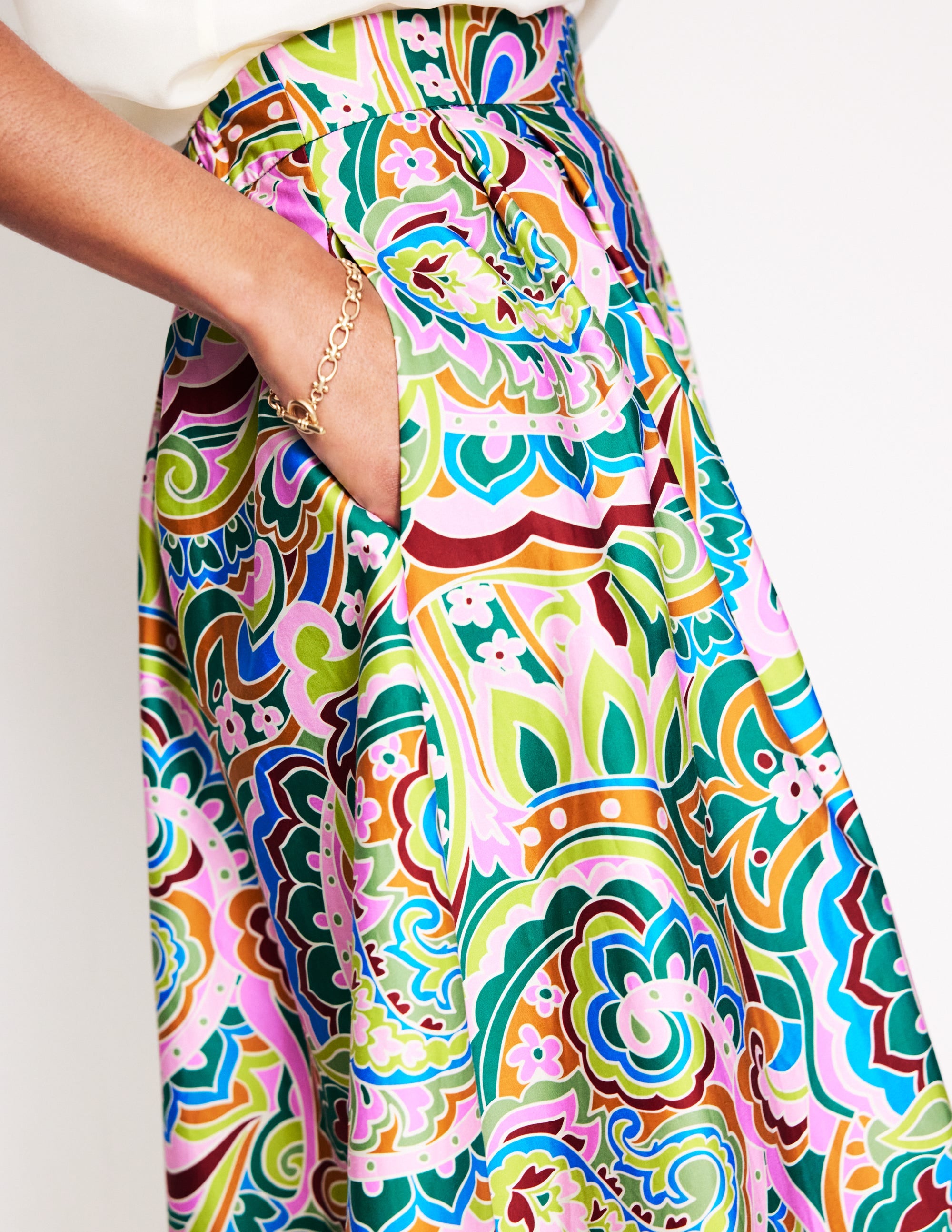 Isabella Rock aus Baumwollsatin-Bunt, Motiv Paisley Pome - Image 3