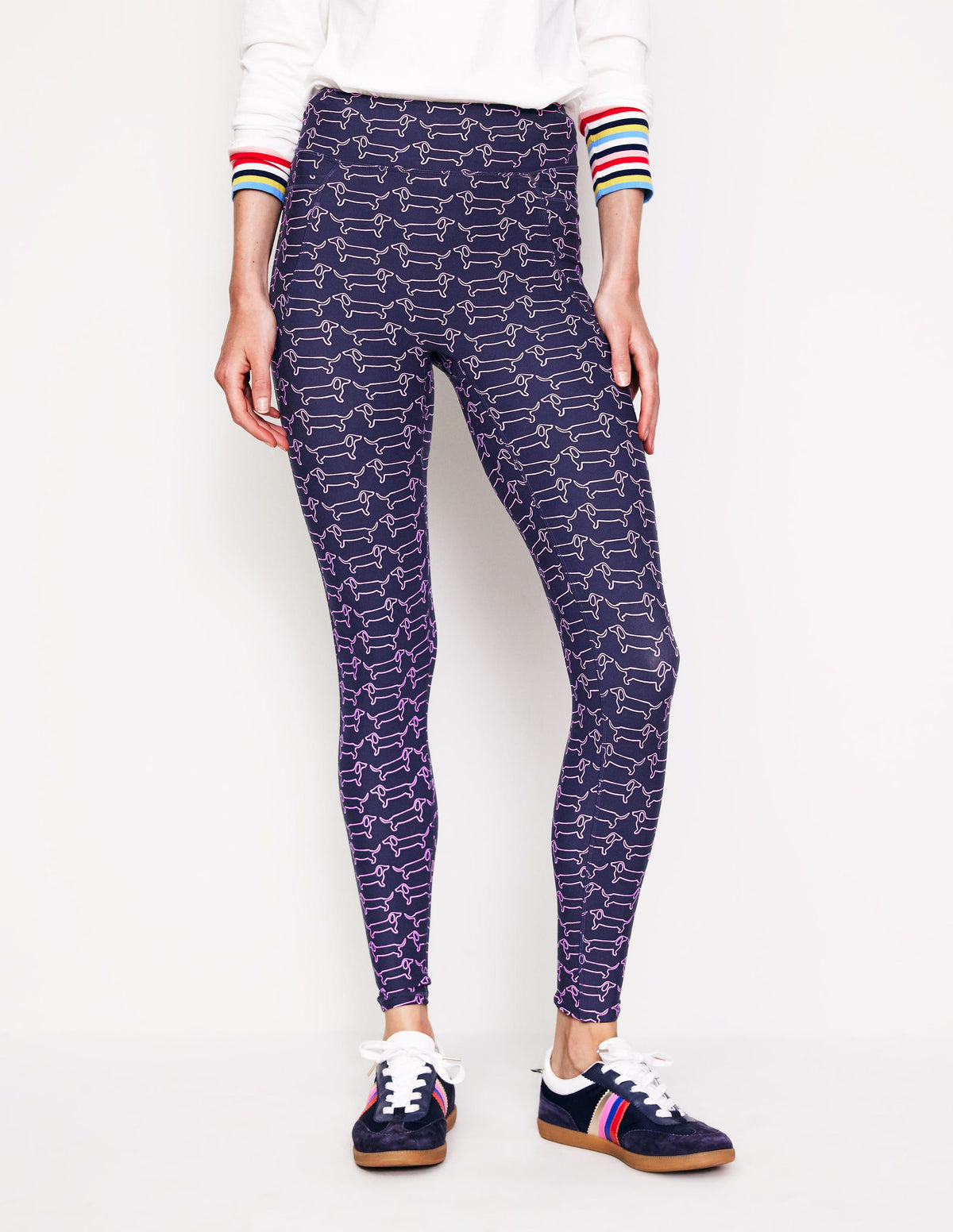 Legging taille haute avec poche-Bleu marine, teckel - Image 4
