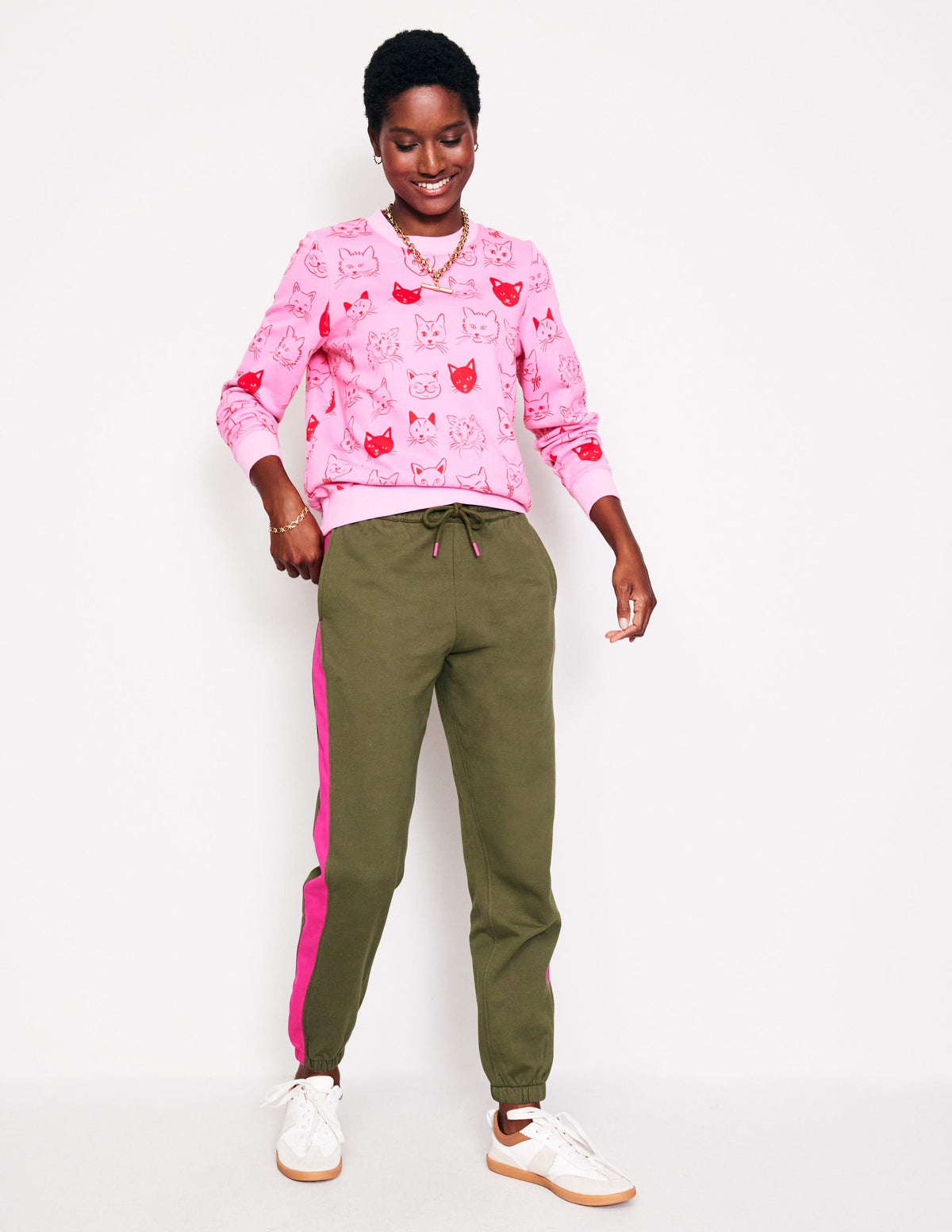 Side Panel Joggers-Khaki - Image 1