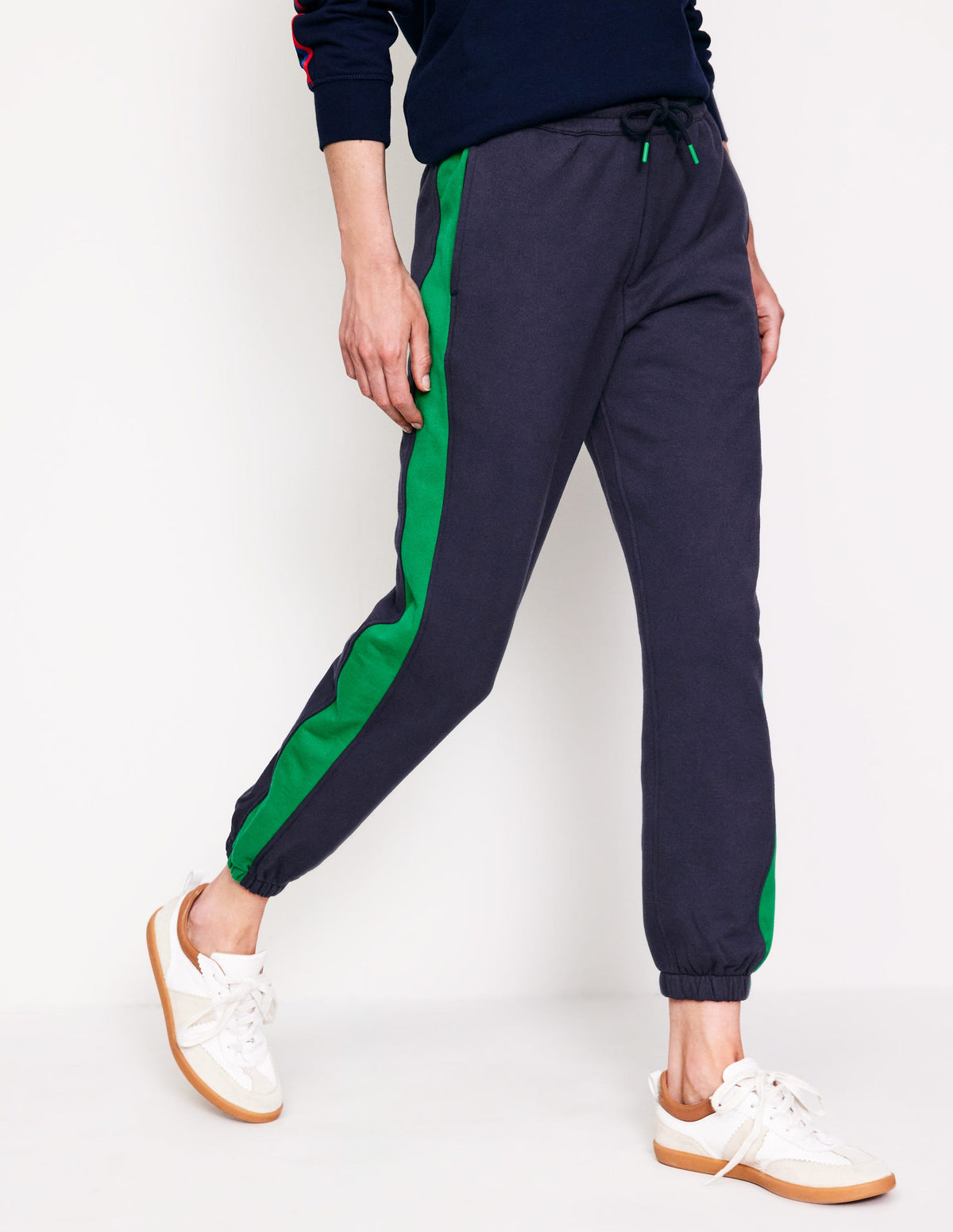 Jogginghose mit Seiteneinsätzen-Aqua Marine Marl - Image 5