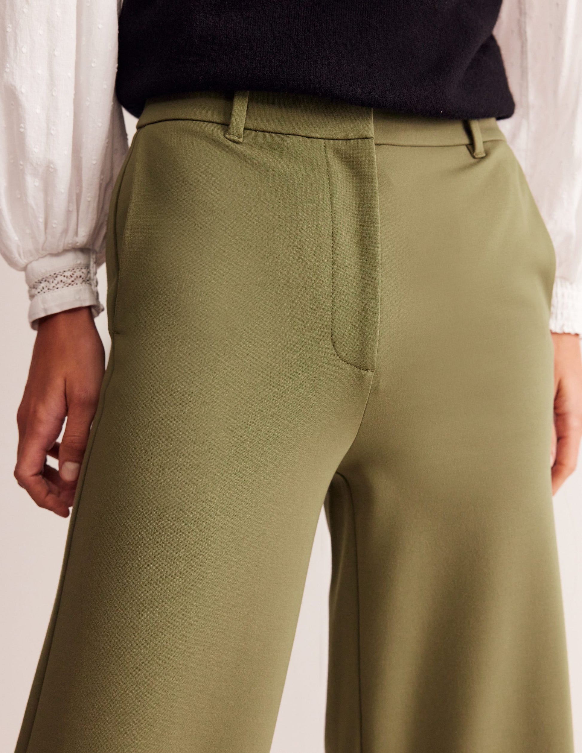 Ponte-Culottes mit weitem Bein-Stern Blue/Seagull-2