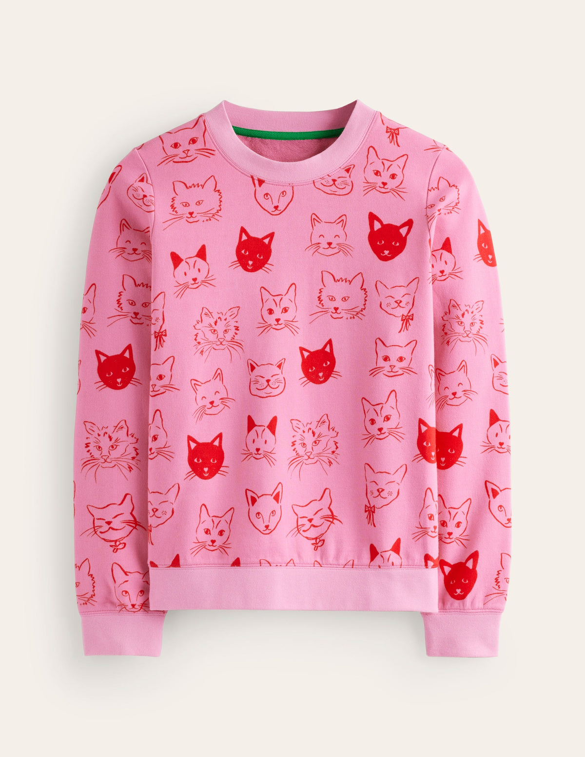 Hannah Sweatshirt mit Print-Erdbeer-Sorbet, Katzen - Image 5