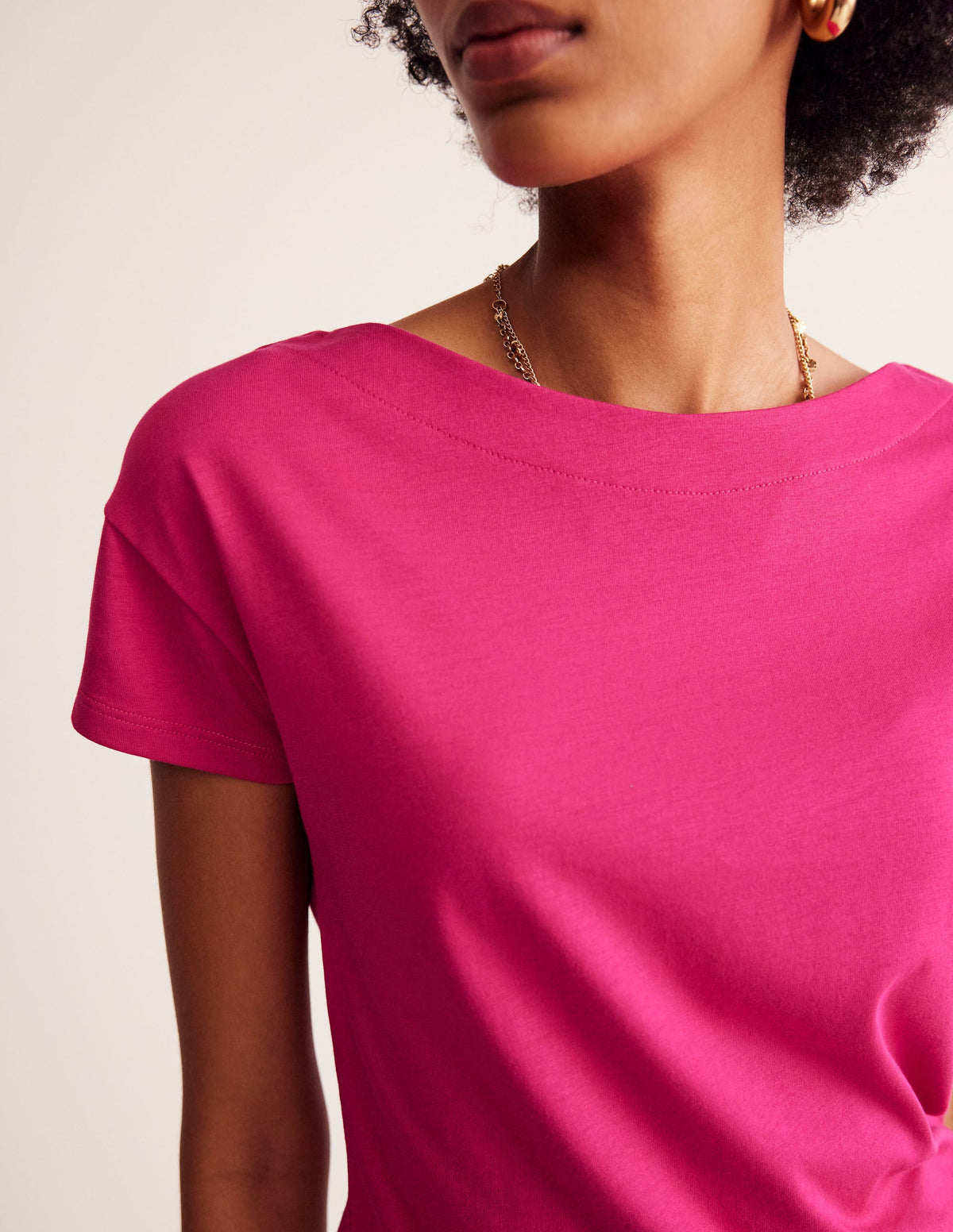 T-shirt à col bateau ultra-doux-Confiture à la cerise-2