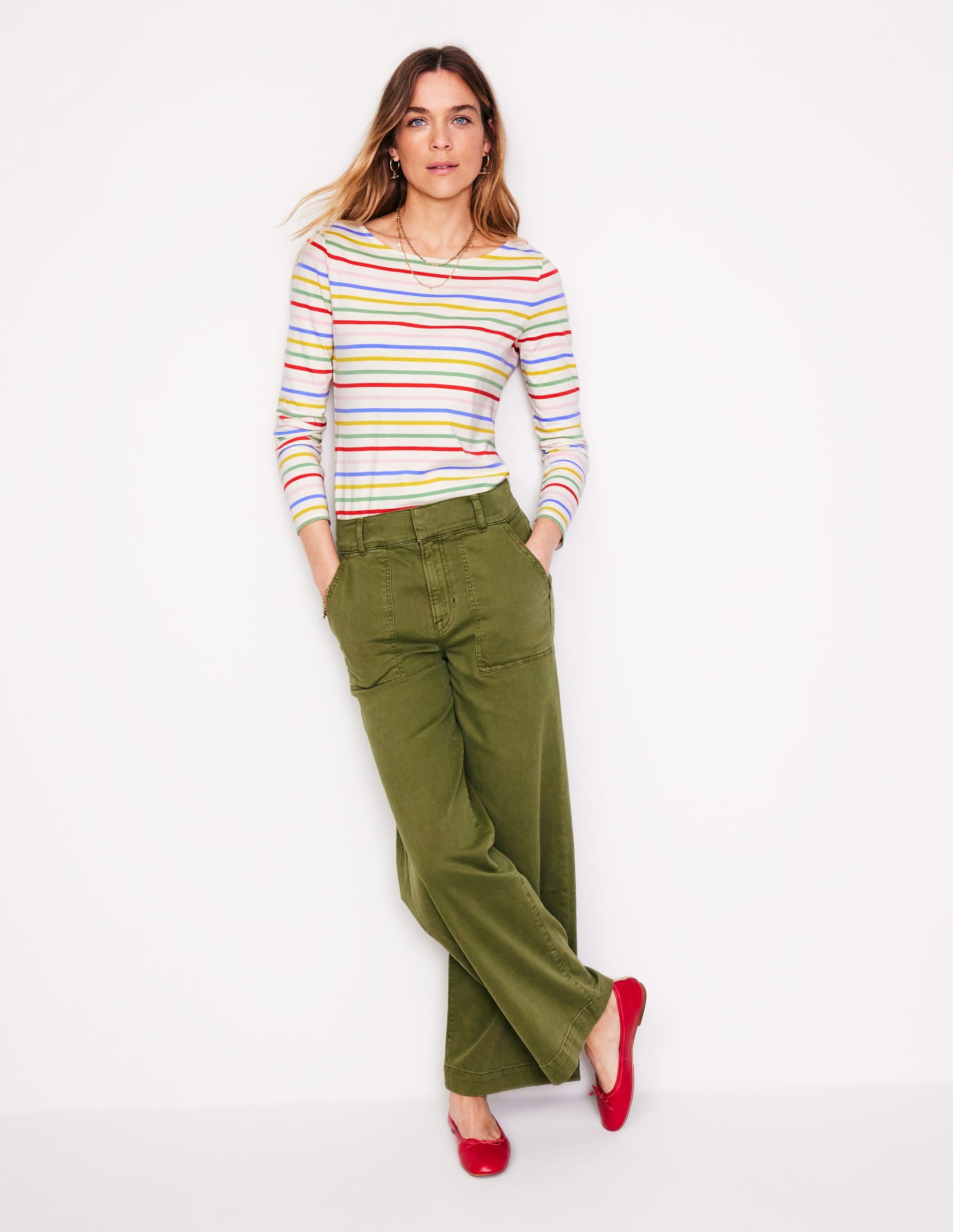 Ella Long Sleeve Breton-Soft Rainbow - Image 4