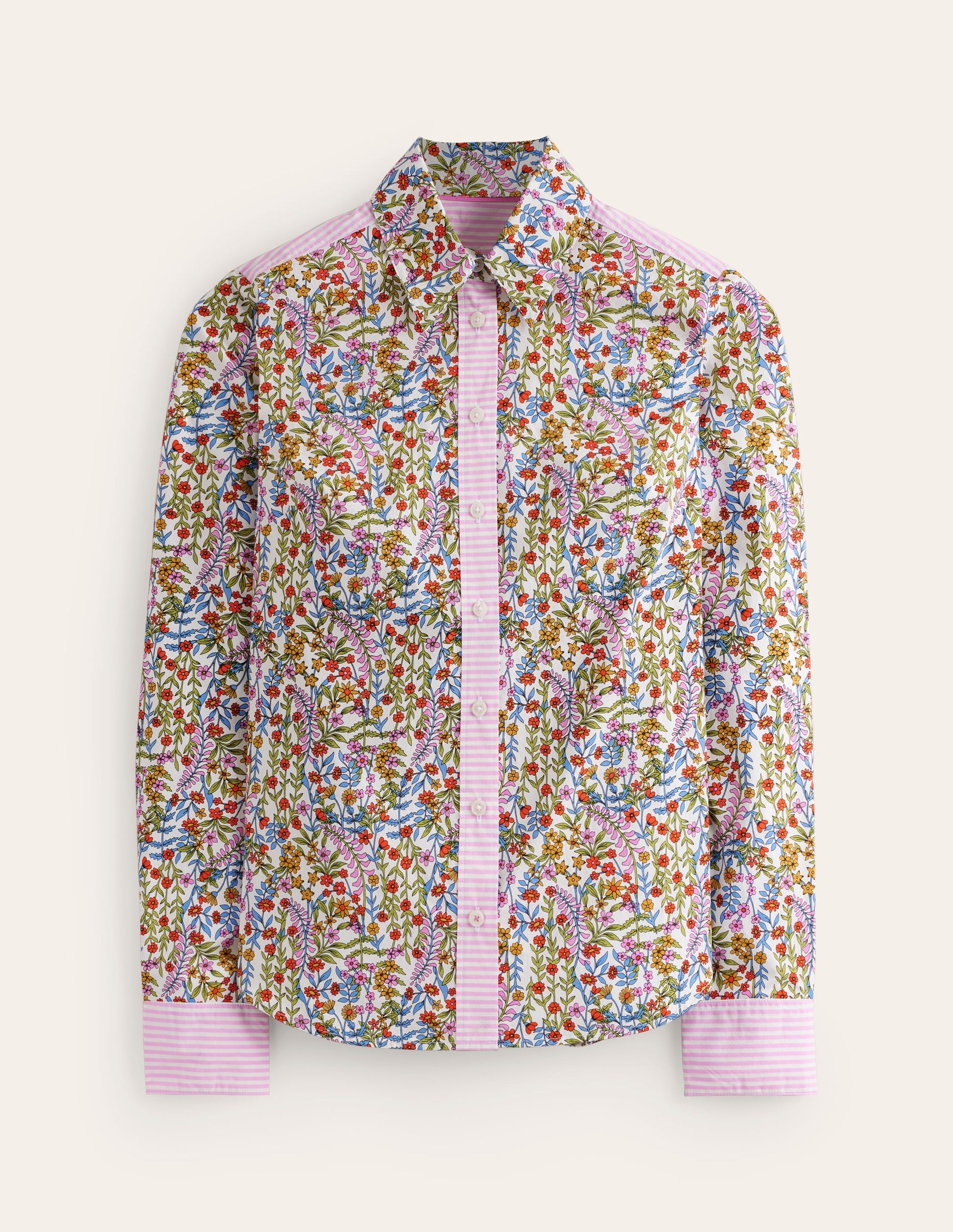 Sienna Baumwollhemd-Naturweiß, Laubknospen-6