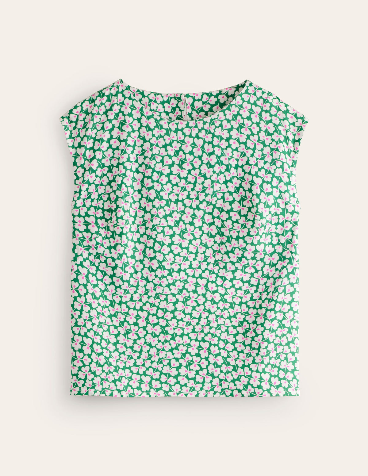 Top moderne-Émeraude profond, motif Clover Whirl-5