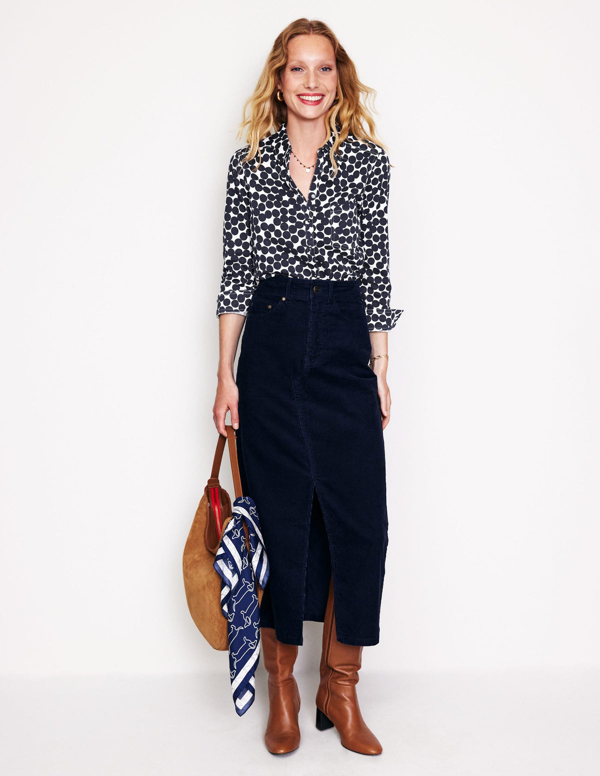 Amelia Jersey-Hemd-Marineblau, Punkte-Cluster - Image 4