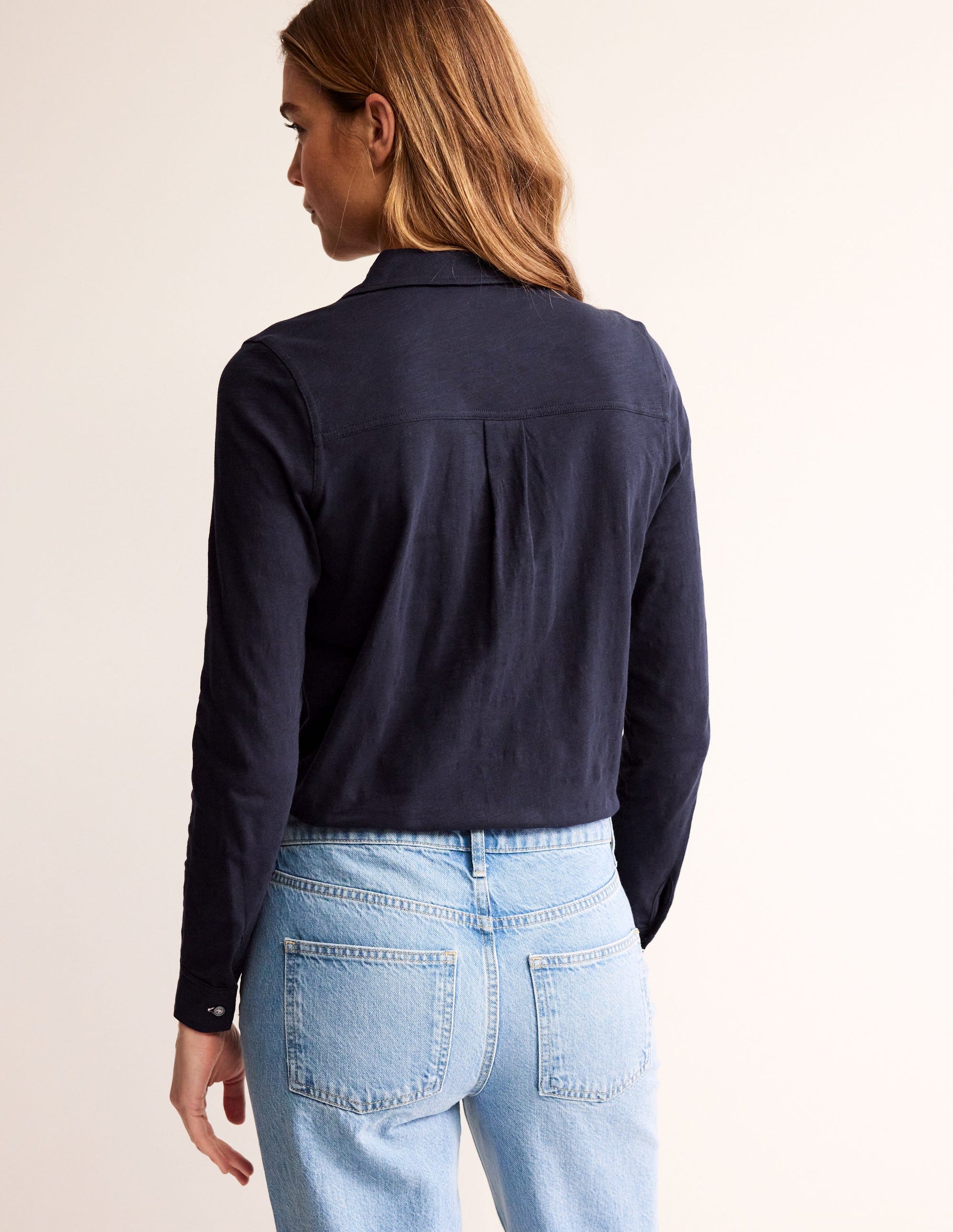 Amelia Jersey-Hemd-Aqua Marine Marl-4