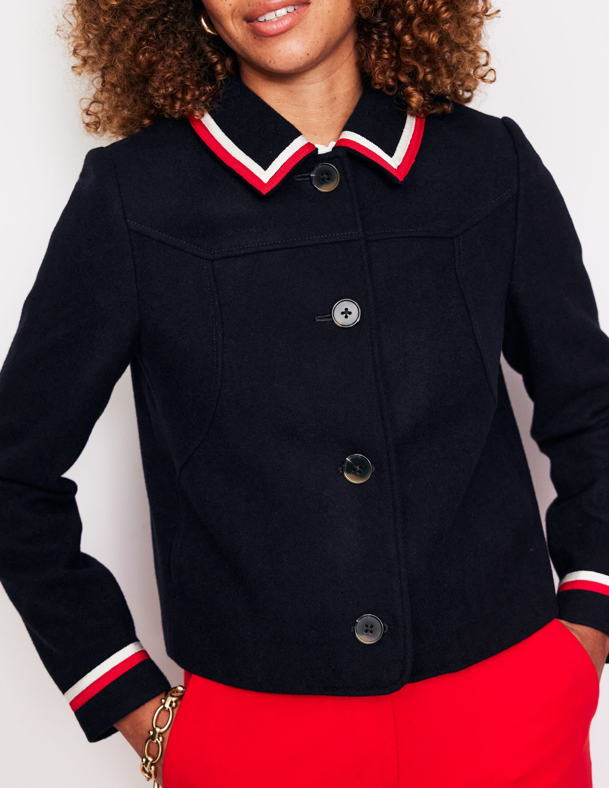 Oxford Melton-Jacke-Aqua Marine Marl - Image 2