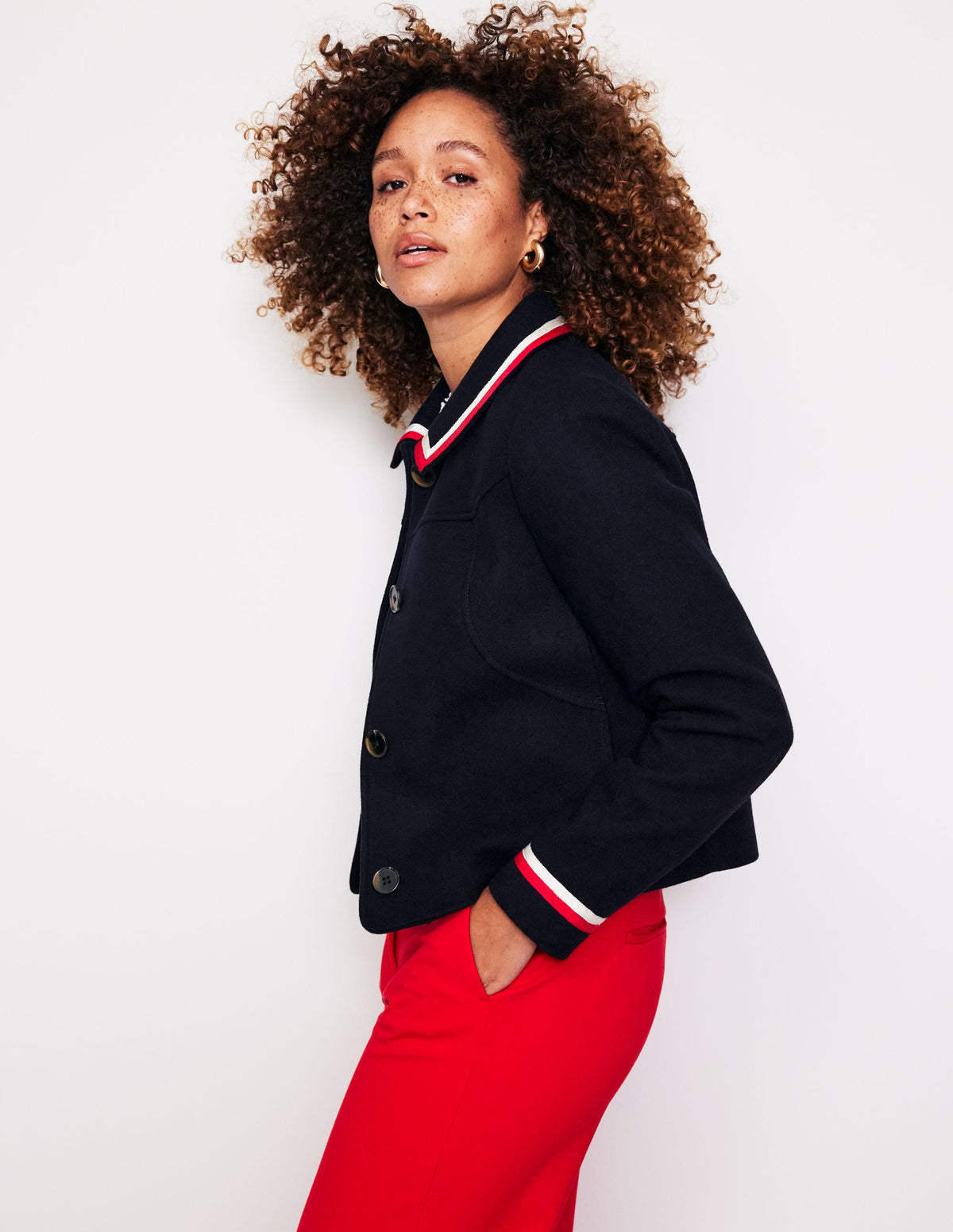 Oxford Melton-Jacke-Aqua Marine Marl - Image 4