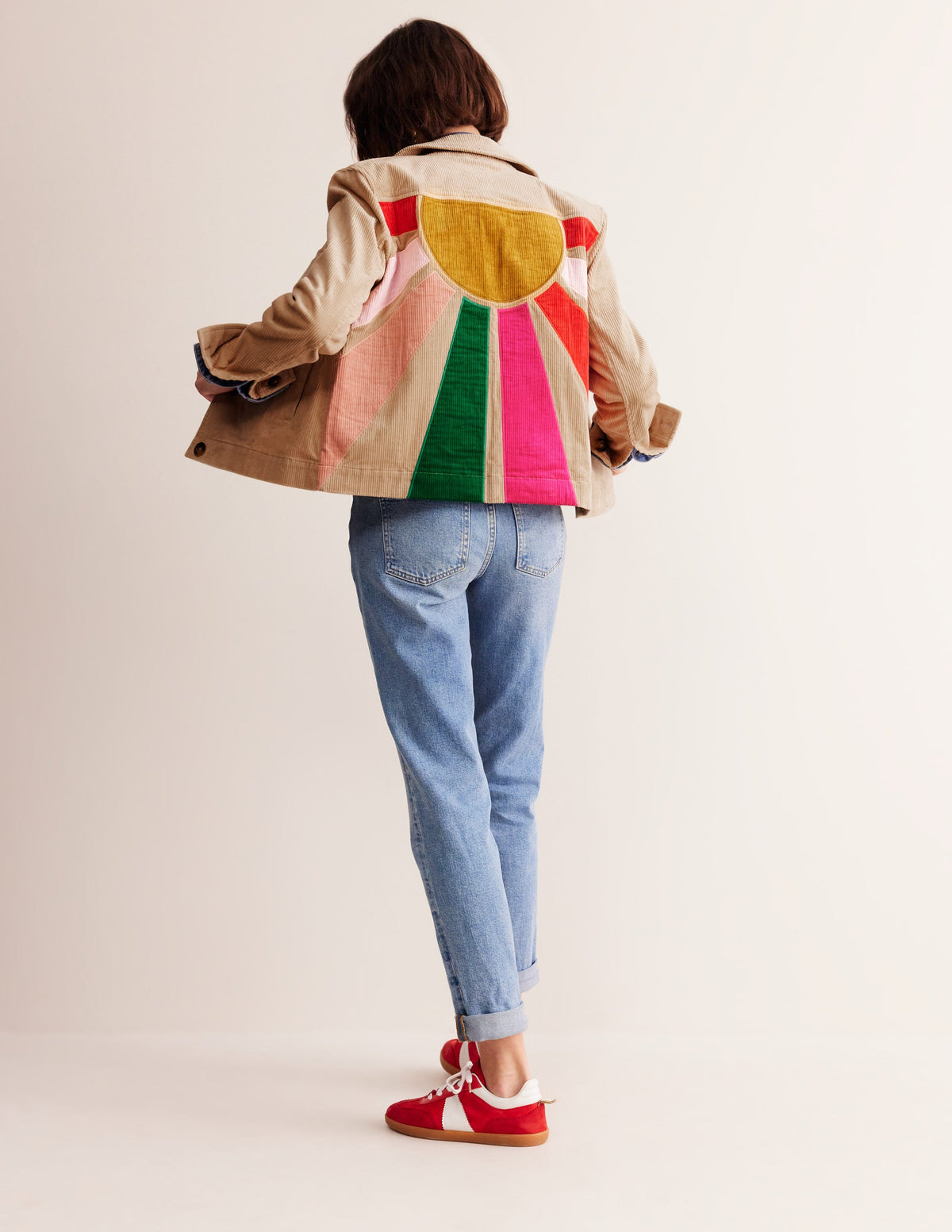 Veste en velours côtelé-Soleil appliqué - Image 4