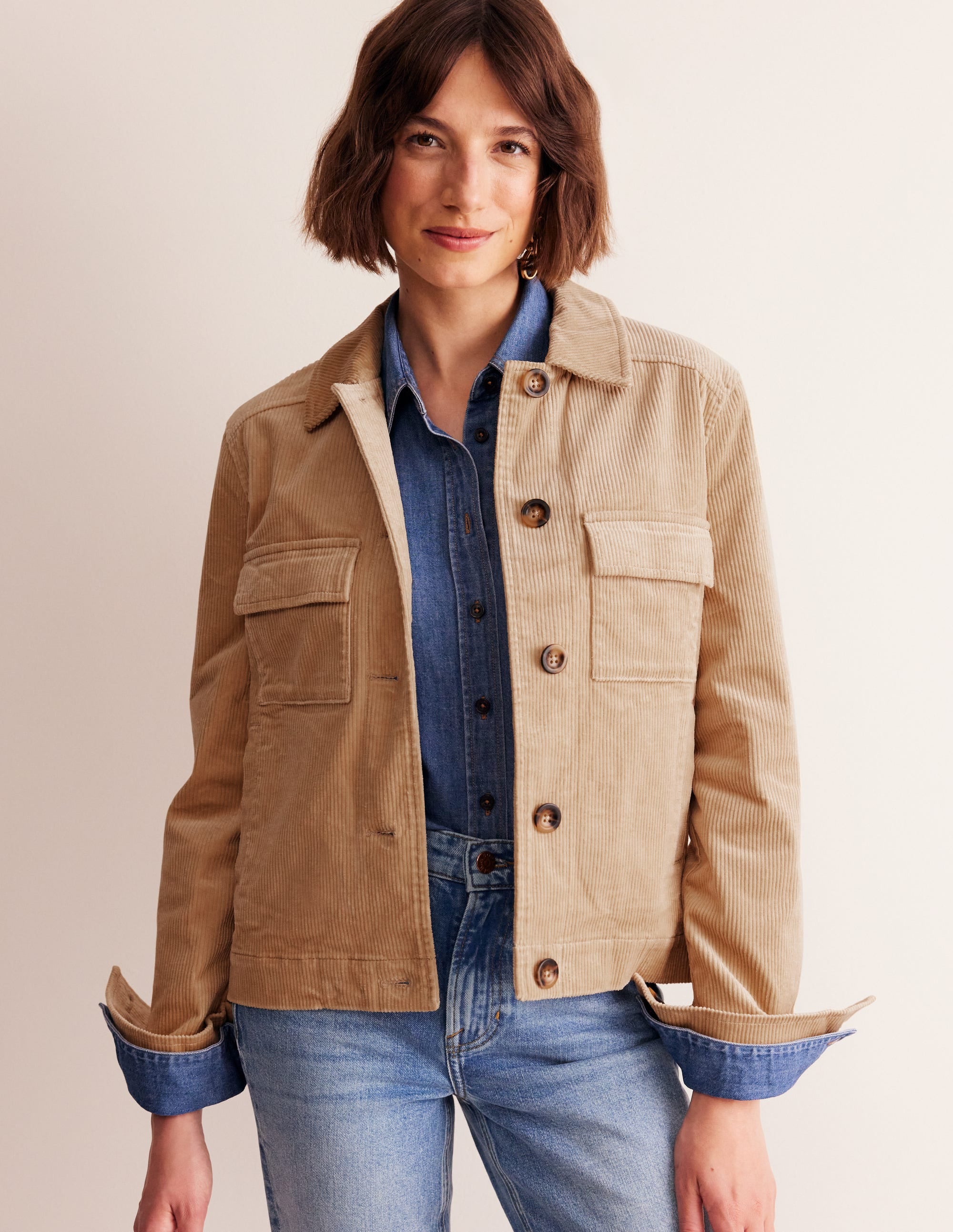 Veste en velours côtelé-Soleil appliqué - Image 5