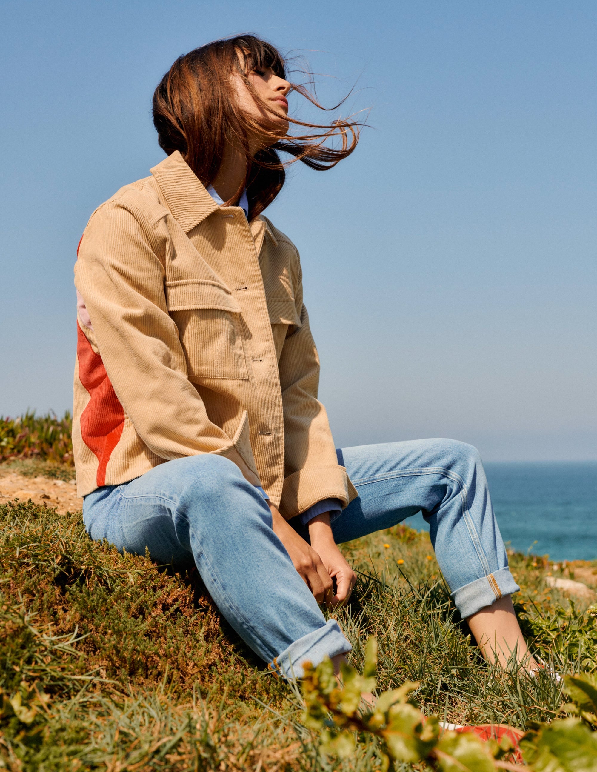 Veste en velours côtelé-Soleil appliqué - Image 6