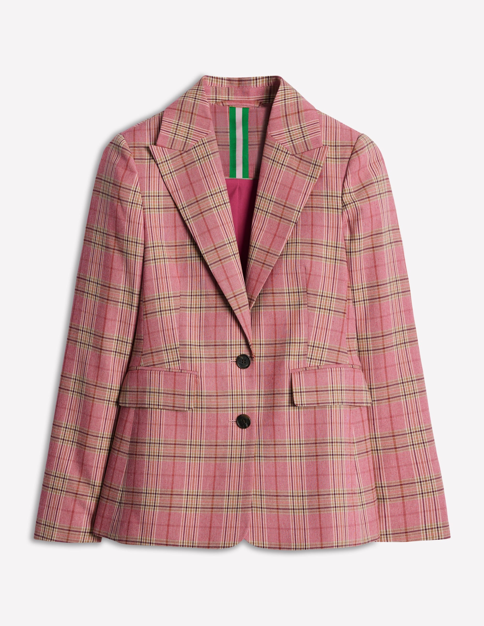 Marylebone Baumwollblazer-Pink Kariert - Image 6