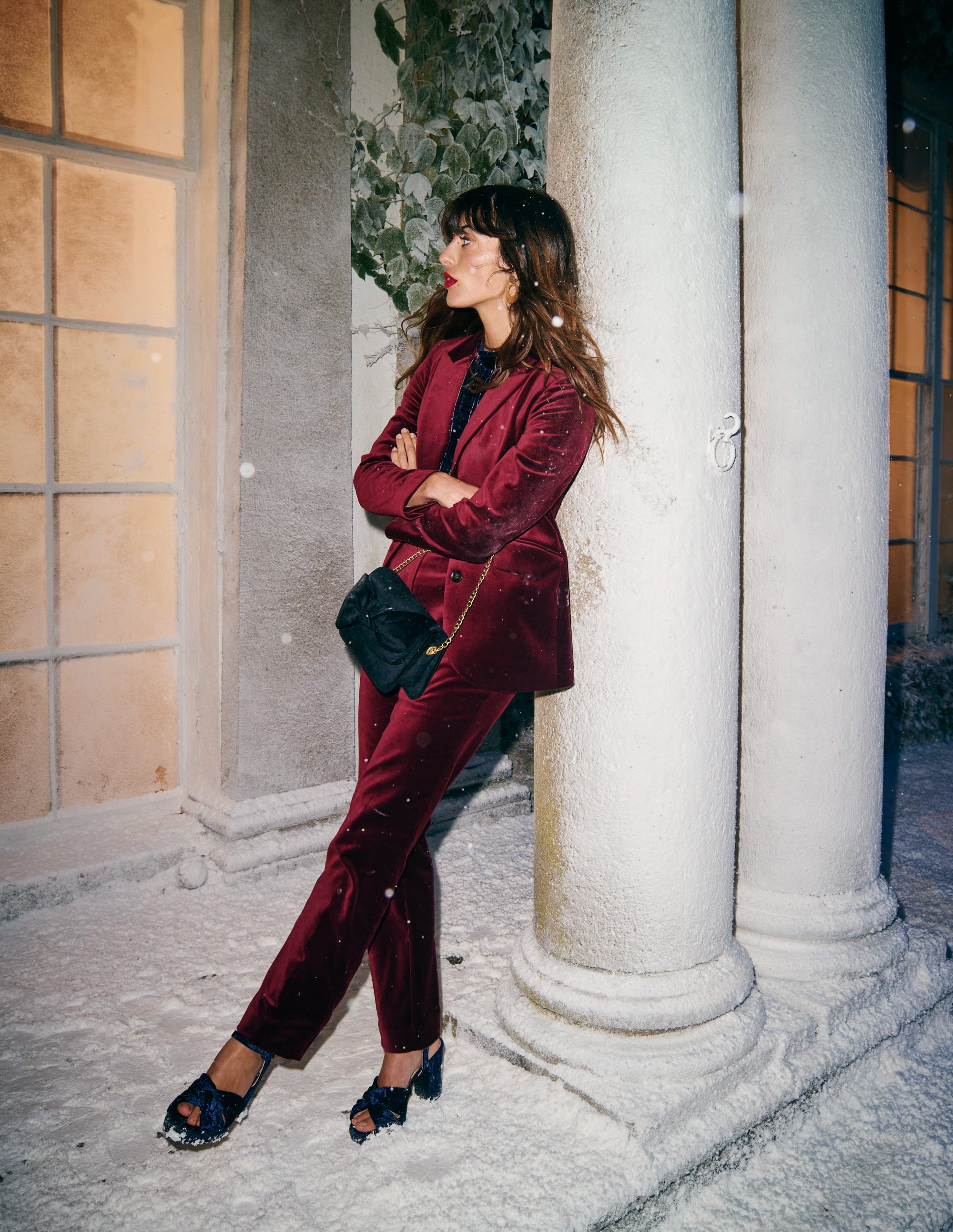 Marylebone Blazer aus Samt-Beatnik Red/Dark Burgundy - Image 5