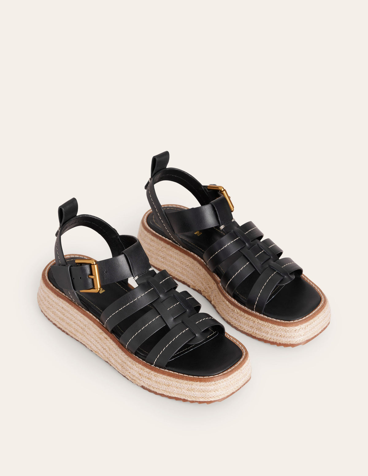 Klobige Fischersandalen-Schwarz-3