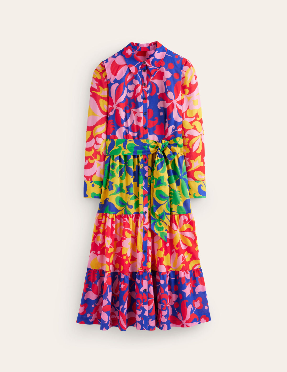 Robe-chemise midi Flo en coton-Tulipe abstraite, pêle-mêle - Image 6