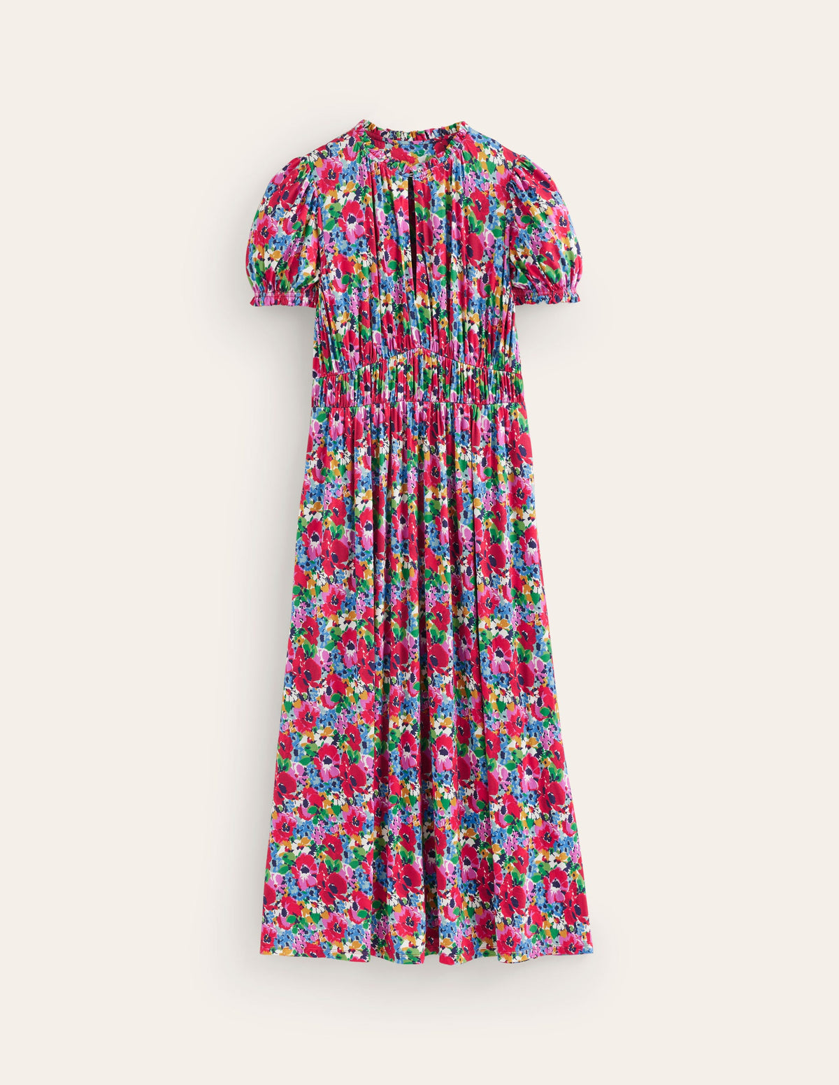 Rosanna Midi-Teekleid aus Jersey-Beacon Monkey Palm-5
