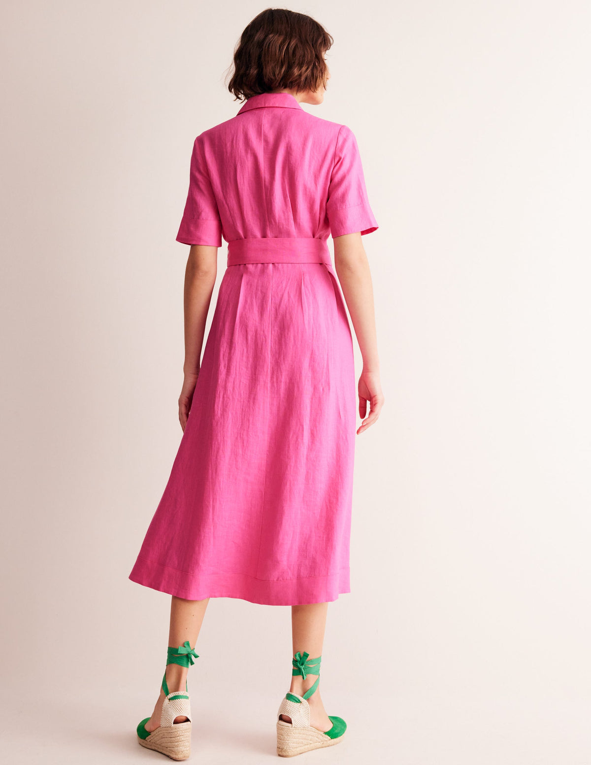 Robe-chemise midi Louise en lin-Beacon - Image 3