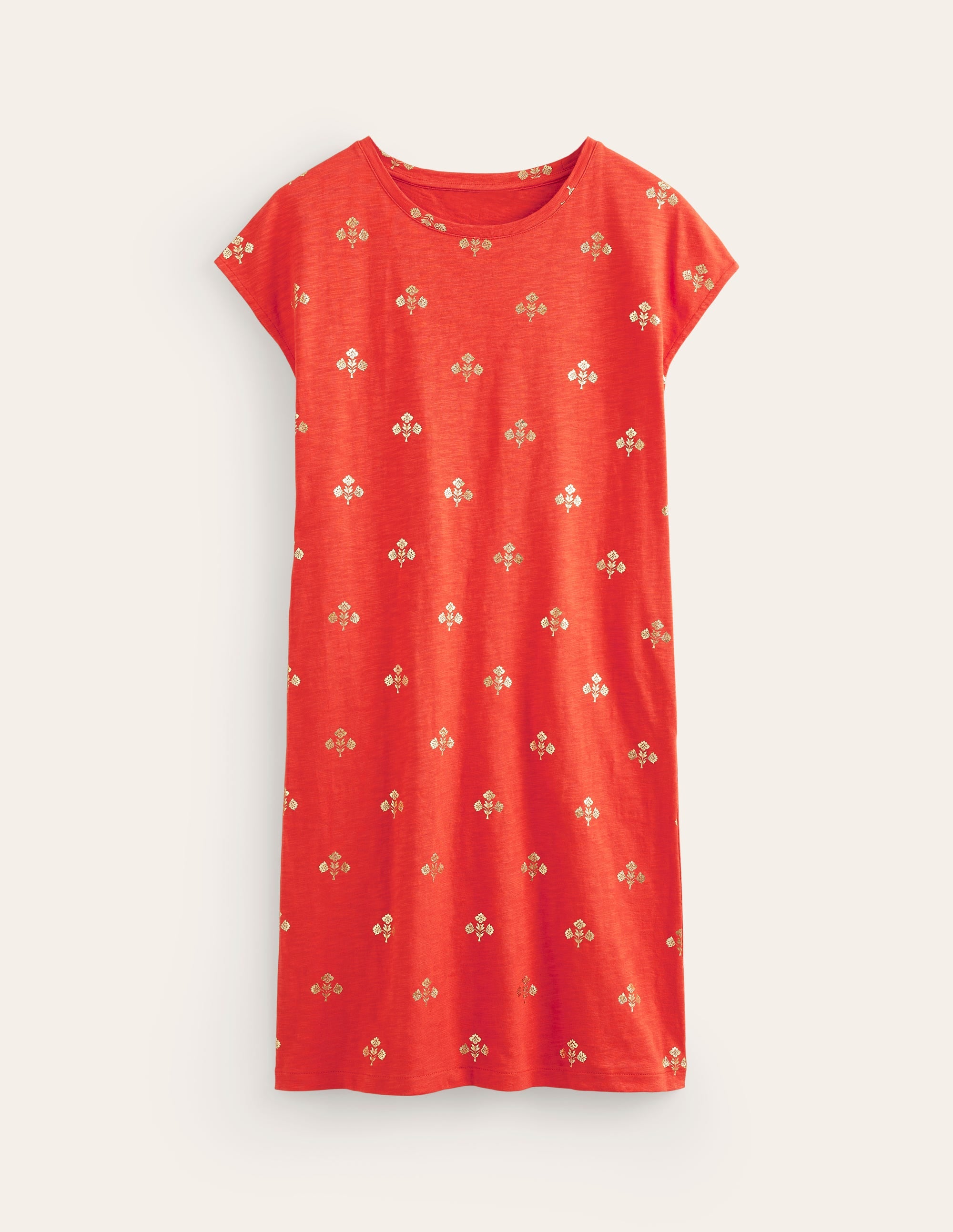 Robe T-shirt Leah en jersey-Flamme écarlate, motif Passion Stem - Image 5