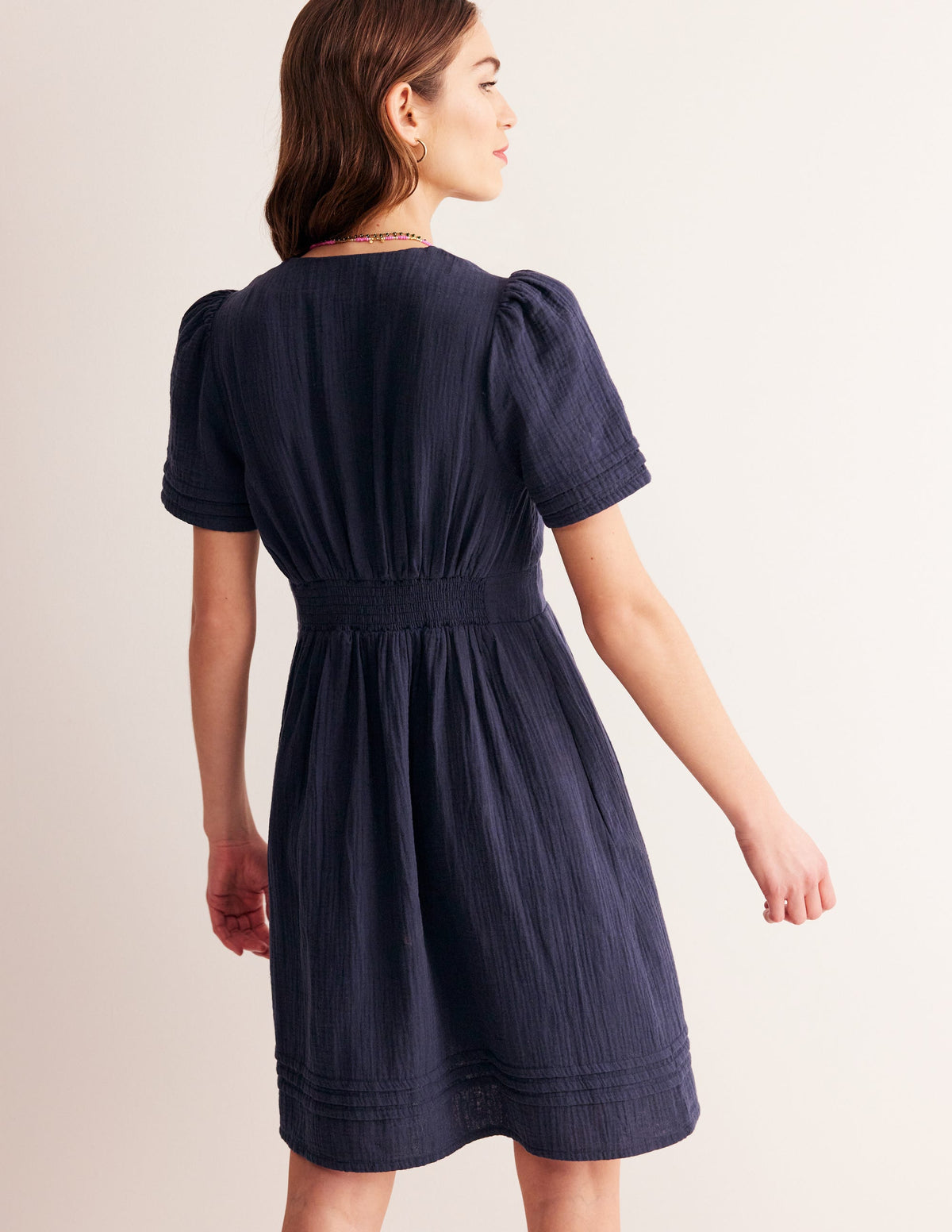 Eve Kurzes Doppeltuch-Kleid-Aqua Marine Marl-3