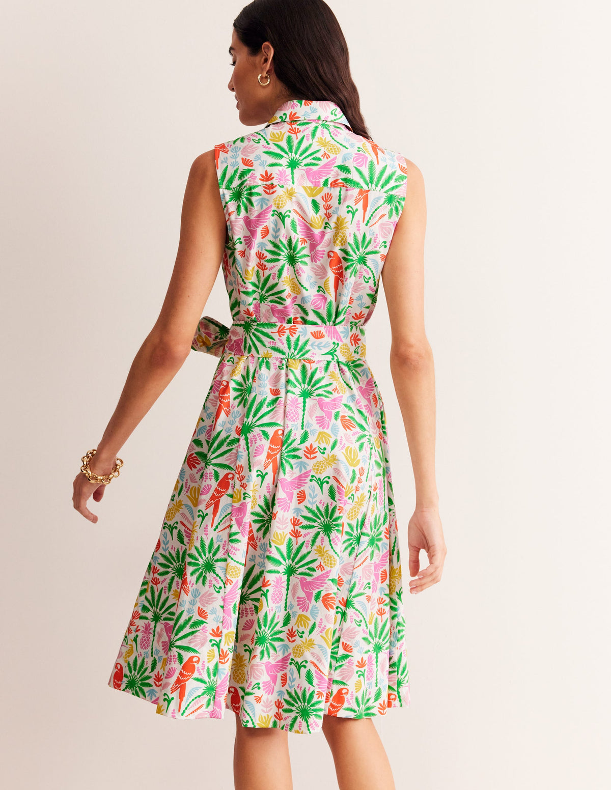 Amy Ärmelloses Hemdblusenkleid-Bunt, Tropisches Paradies - Image 3