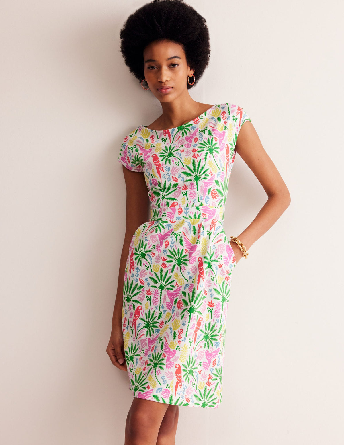 Florrie Jersey Dress-Multi, Tropical Paradise - Image 1